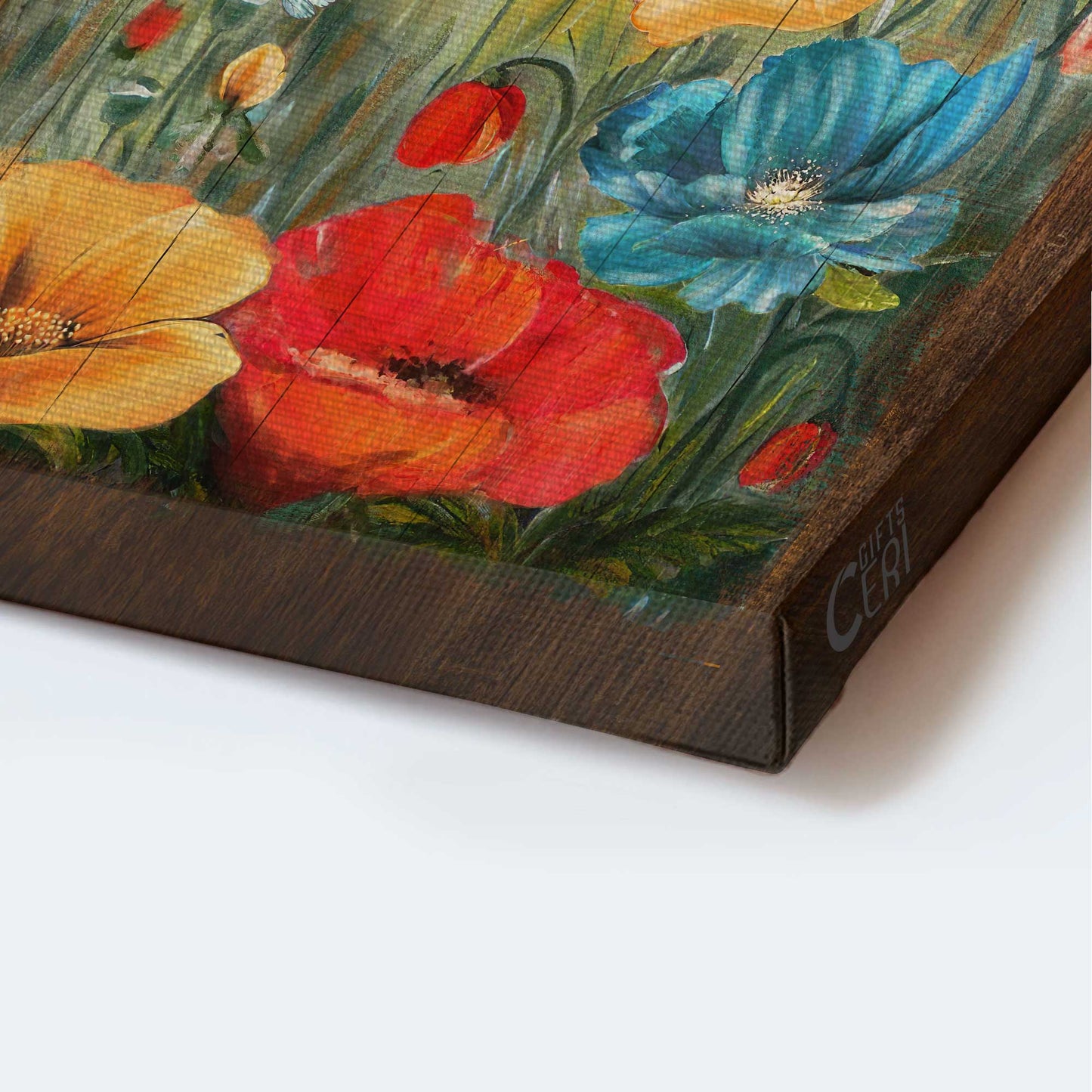 Jesus Portrait Canvas- Poppy, Butterfly, Flower garden canvas- Gift for Christian- Trust in Lord with all your heart - Portrait Canvas Prints, Wall Art