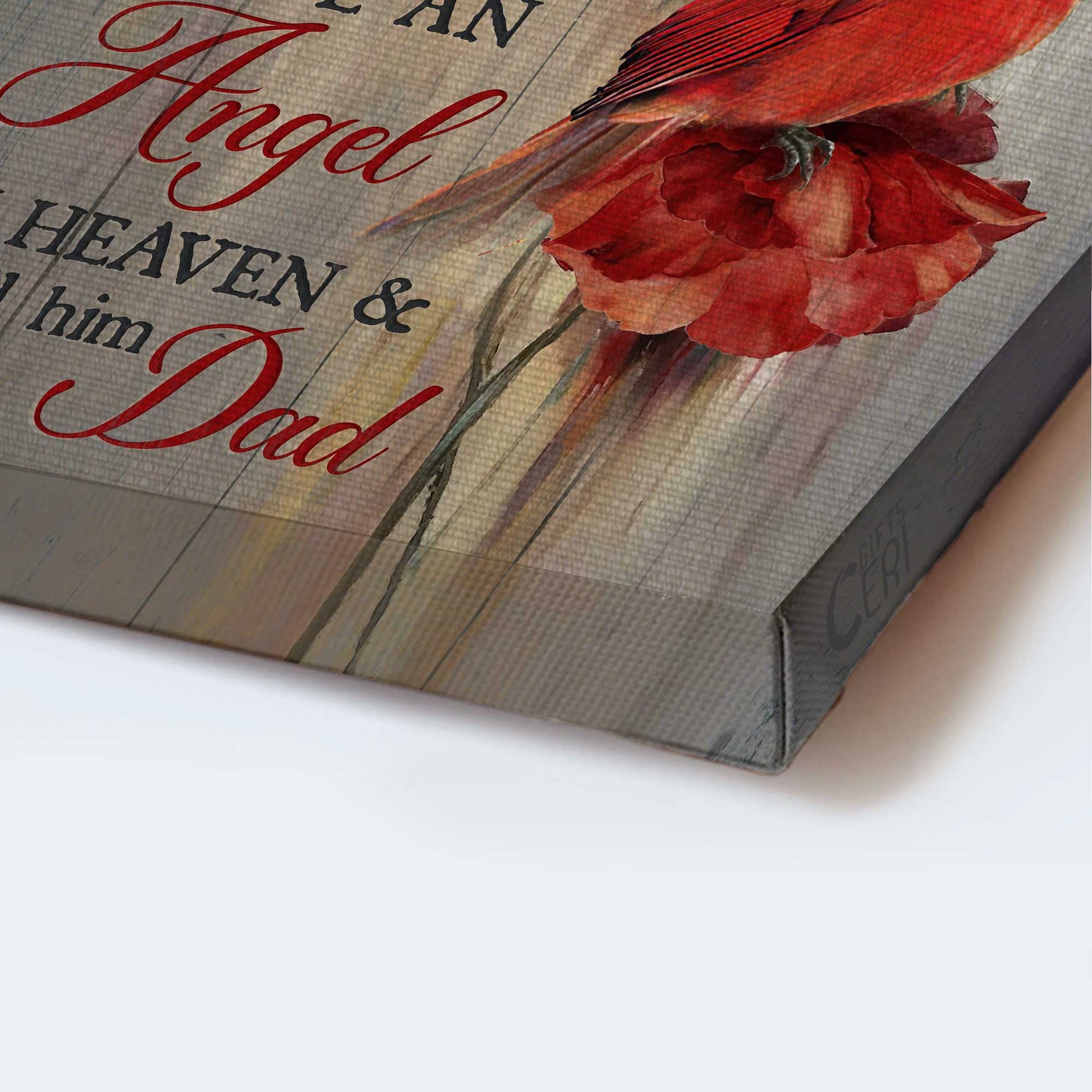 Memorial Portrait Canvas- Red poppy drawing, Still life painting- Gift for members family- I have an angel in heaven - Heaven Portrait Canvas Prints, Wall Art