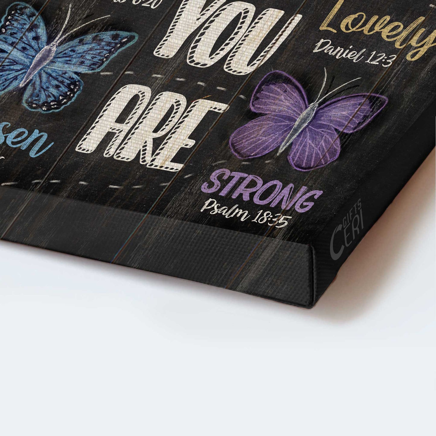 Jesus Portrait Canvas - Watercolor butterflies, Bible verses Portrait Canvas - Inspirational gift, Gift For Religious Christian - God says you are