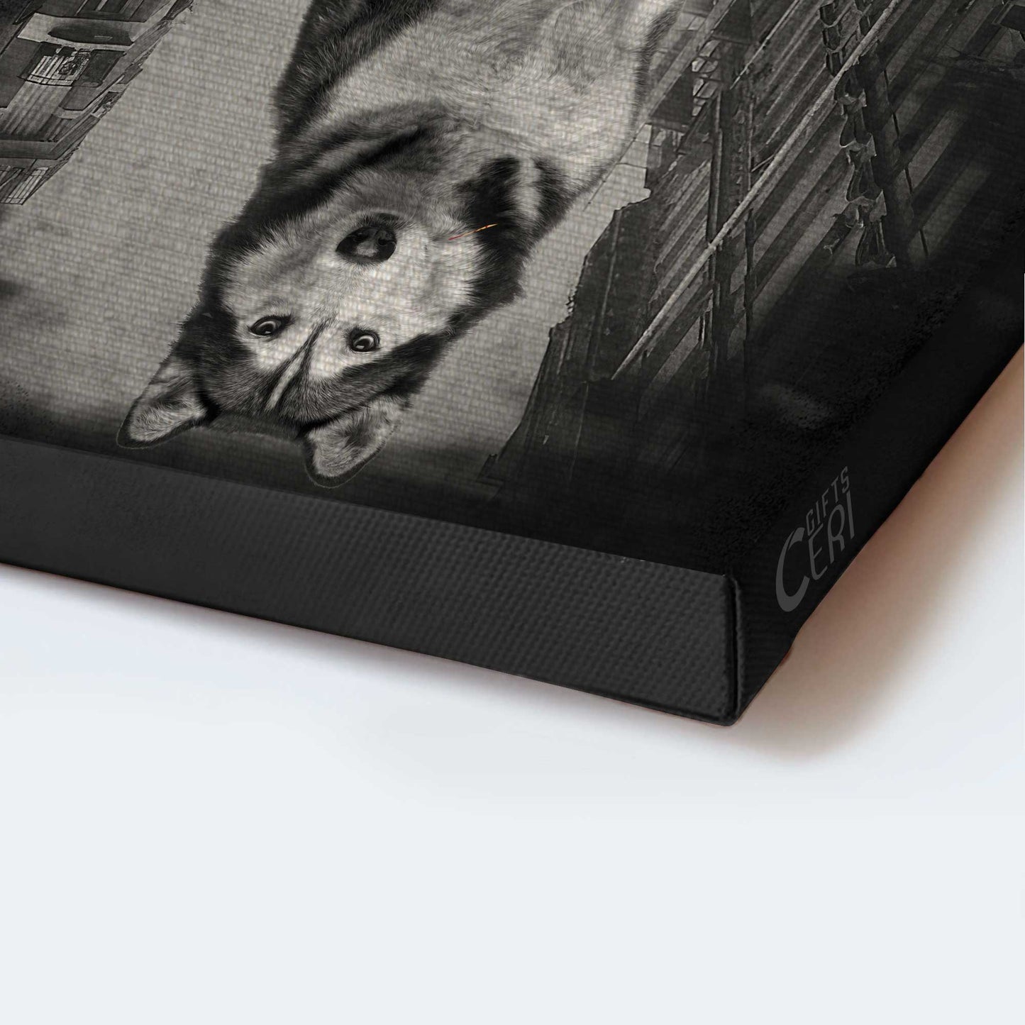 Siberian Husky Siberian Husky- Husky puppy, Now and then- Gift for Christian - Dog Portrait Canvas Prints, Wall Art