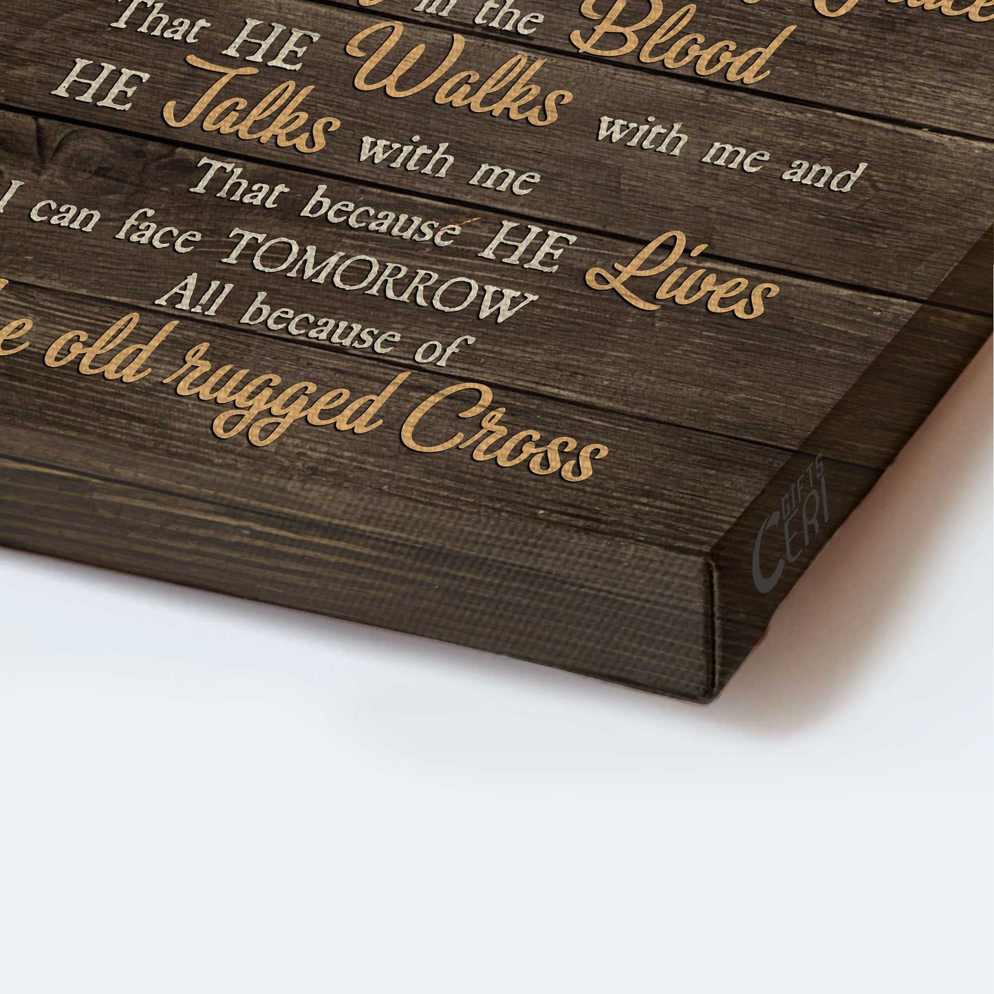 Jesus Portrait Canvas- Meadow land, Wooden cross canvas- Gift for Christian- I still believe in amazing grace - Portrait Canvas Prints, Wall Art