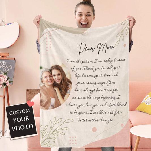 Gift For Mom Personalized Blanket - To My Mom Blanket - Custom Gift For Mother's Day Blanket, Presents For Mom - Custom Photo Blanket