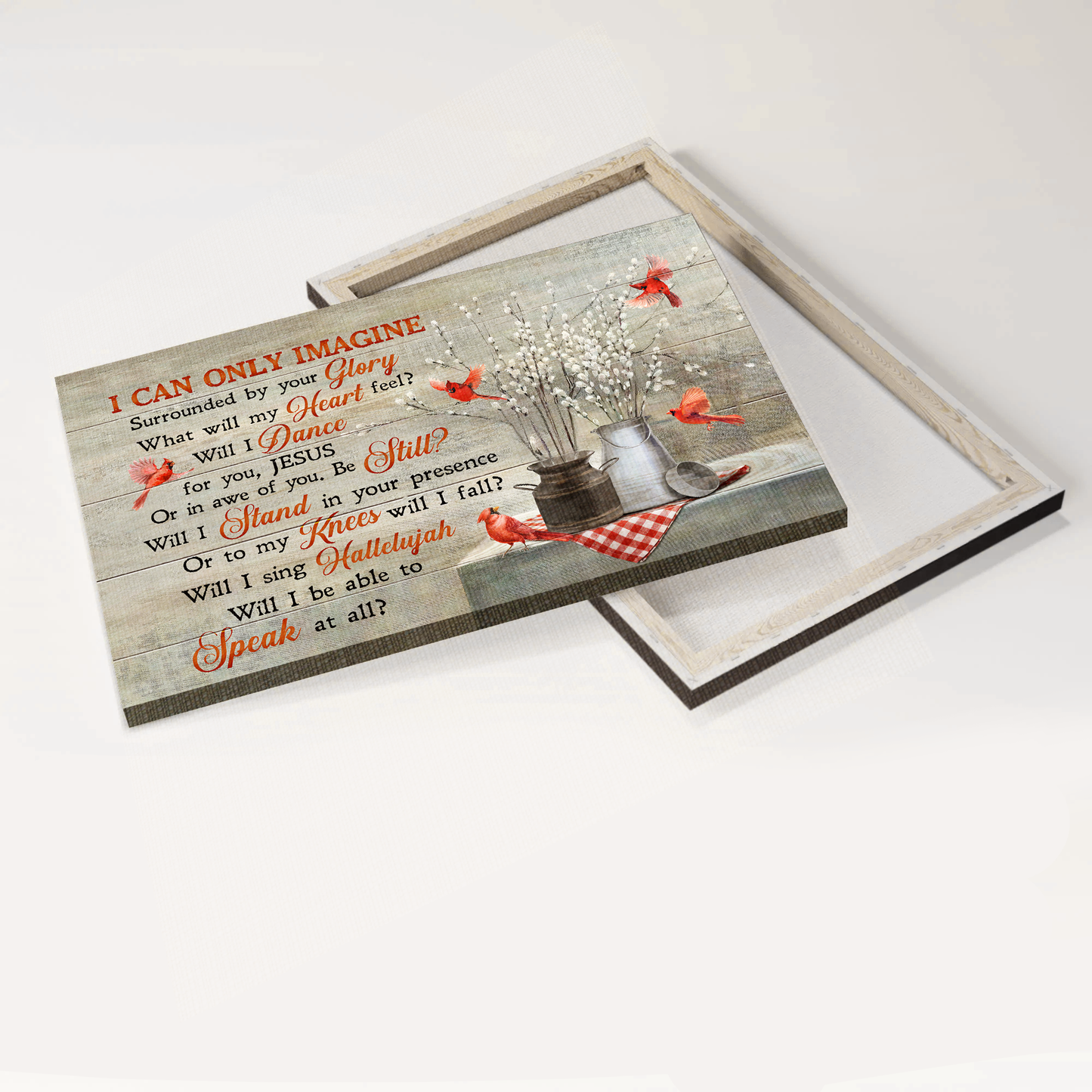 Jesus Landscape Canvas - Cardinal, Briar Canvas - Gift For Christian - I Can Only Imagine - Landscape Canvas