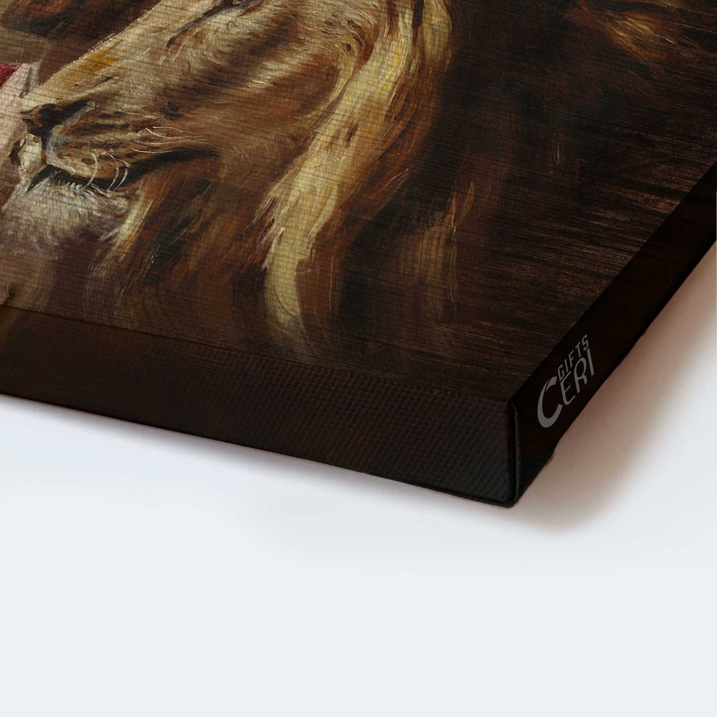 Jesus Landscape Canvas- Amazing Jesus Painting, Lion Artwork, Watercolor Lamb, Unique Crown Canvas- Gift For Christian