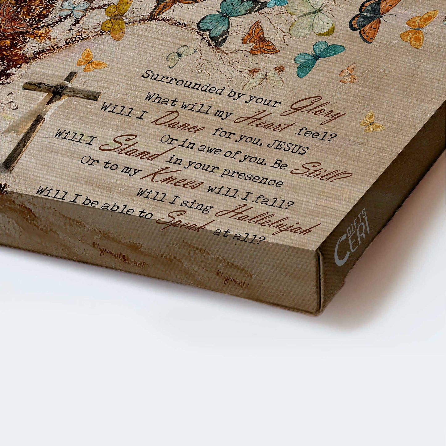 Jesus Landscape Canvas - Vintage, Butterfly, Old Tree Painting Canvas - Gift For Christian - I Can Only Imagine Canvas