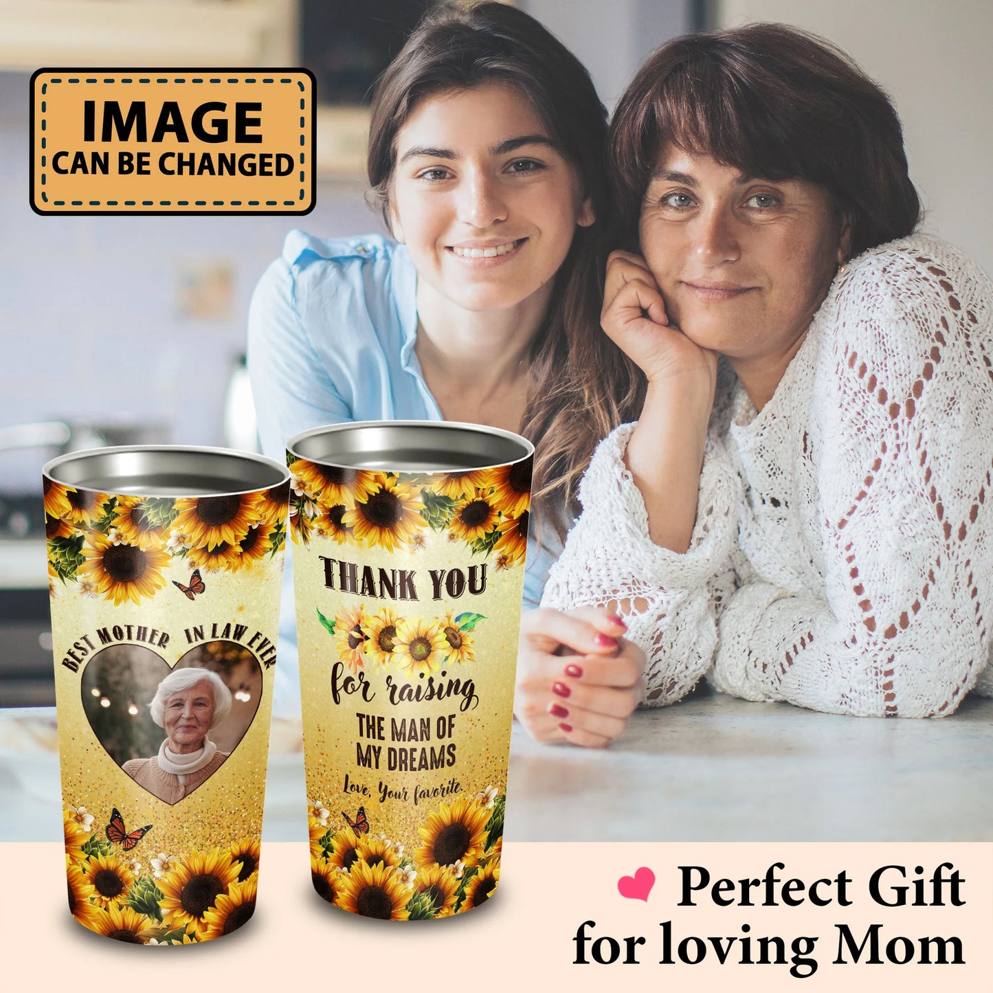 Best Personalized Mother's Day Gifts Tumbler - Custom Gift For Mother's Day - Mother In Law Thanks For Raising The Man Of My Dreams Tumbler