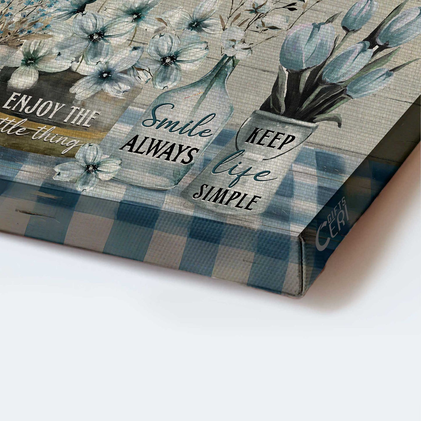 Jesus Landscape Canvas - White Cotton Flower, Blue Tulip, Colorful Hummingbird Canvas - Gift For Christian - Every Day Is A Gift Canvas