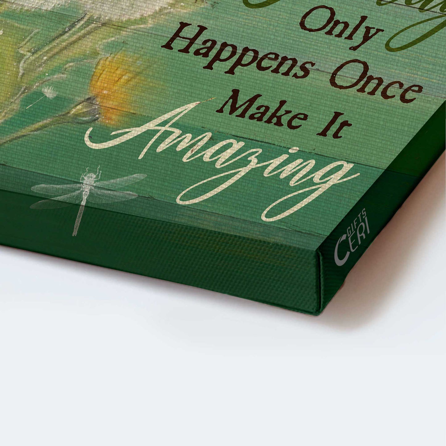 Jesus Landscape Canvas - White Dandelion, Crystal Butterfly, Dragonfly Canvas - Gift For Christian - Today Only Happens Once Make It Amazing Canvas