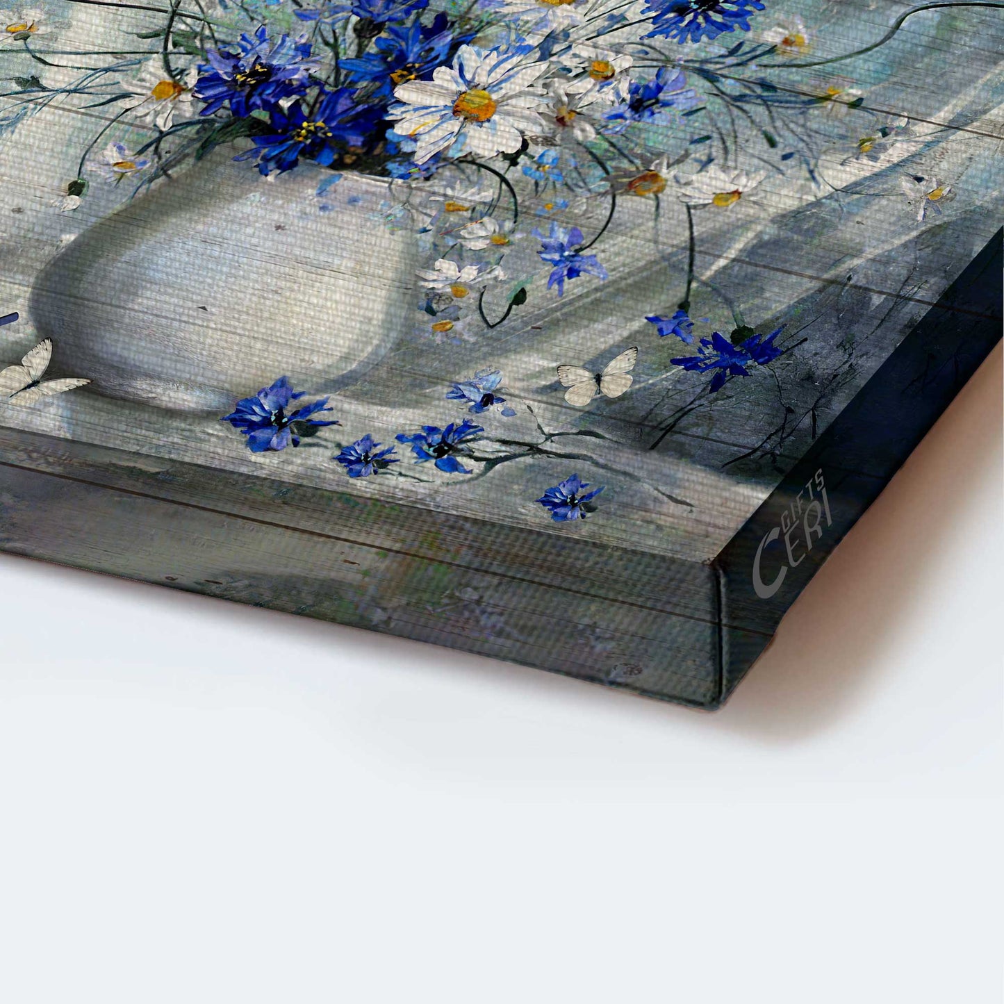 Jesus Landscape Canvas - Wonderful Flower Painting, Awesome Daisy Vase Canvas - Gift For Christian - Just Breathe Canvas
