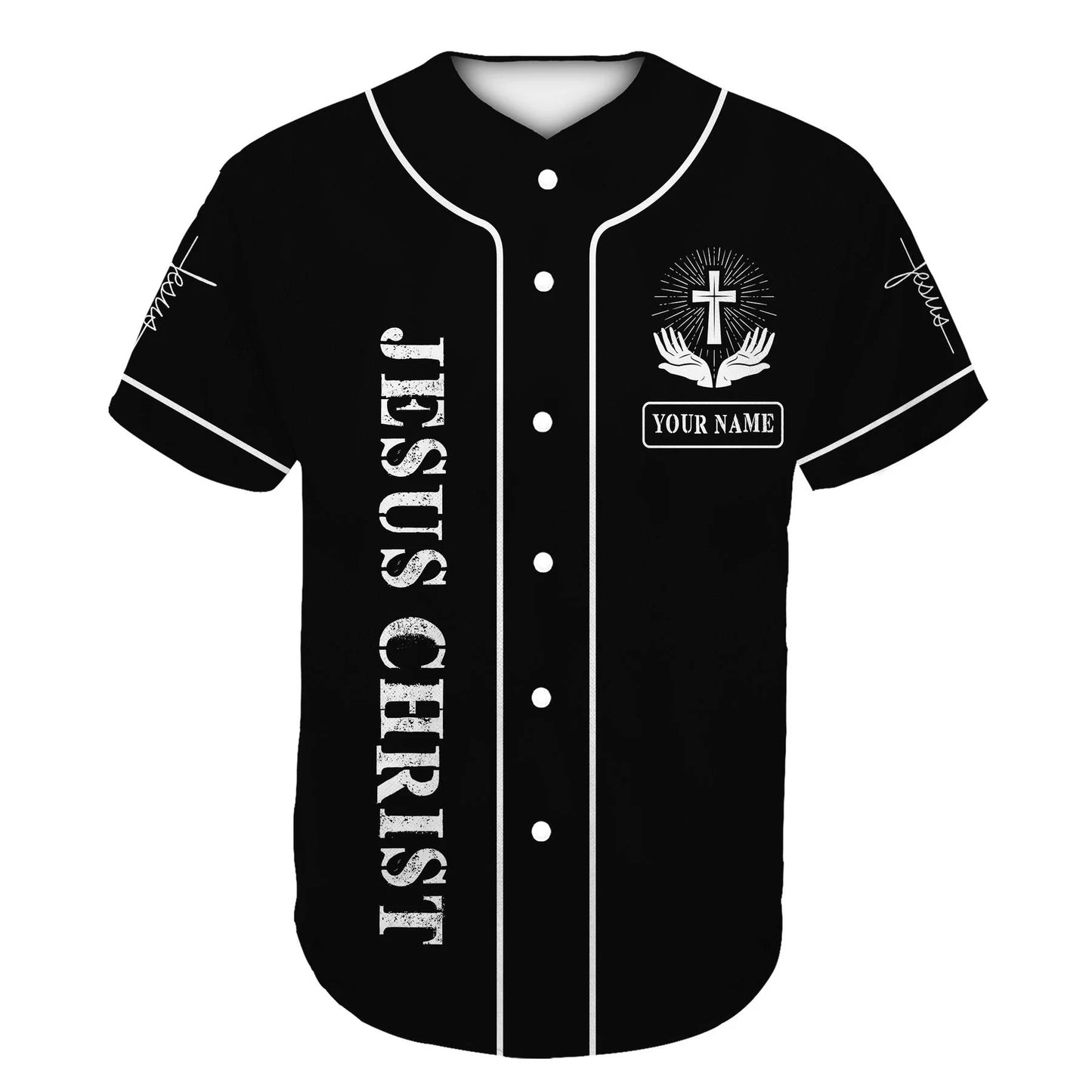 Personalized Jesus Baseball Jersey - God Hug, Dove Baseball Jersey - Gift For Christians - God Is My Father Custom Baseball Jersey Shirt For Men Women