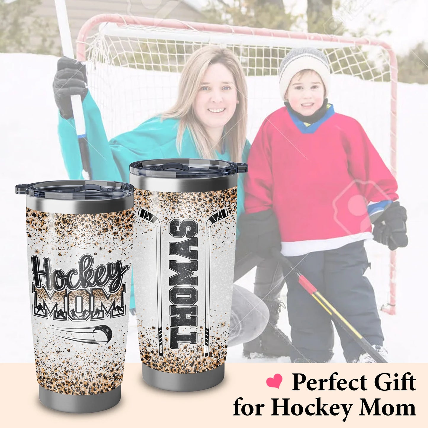 Best Personalized Mother's Day Gifts Tumbler - Custom Gift For Mother's Day, Presents for Mom - Hockey Mom Tumbler