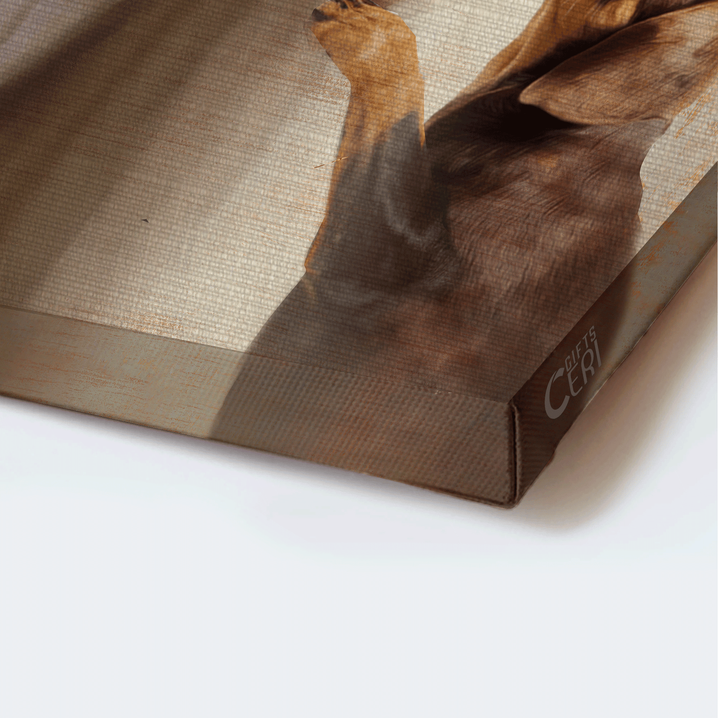 Dachshund Portrait Canvas- Dachshund dog, Jesus's hand, Light background, Dog painting canvas- Gift for Dachshund lover