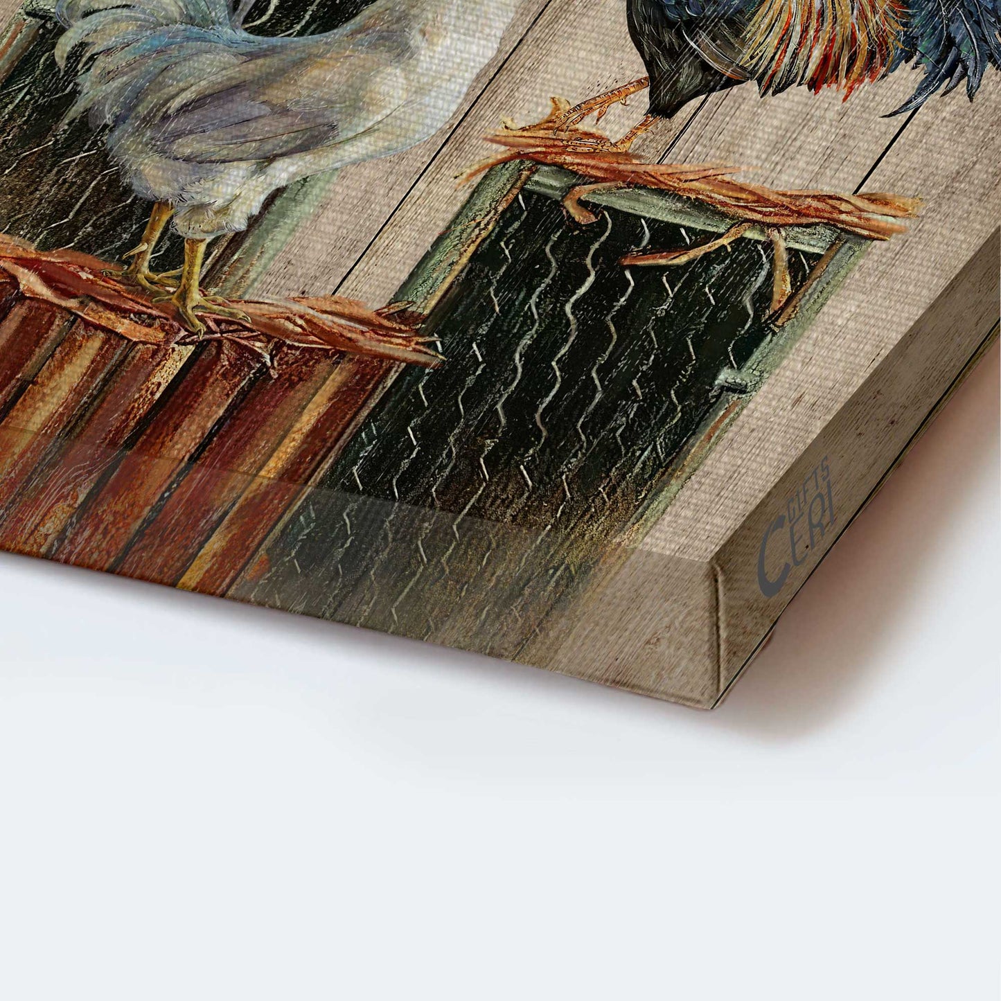 Jesus Portrait Canvas - Amazing rooster, Peace farm, Chicken painting Portrait Canvas - Gift For Religious Christian - Today I choose joy
