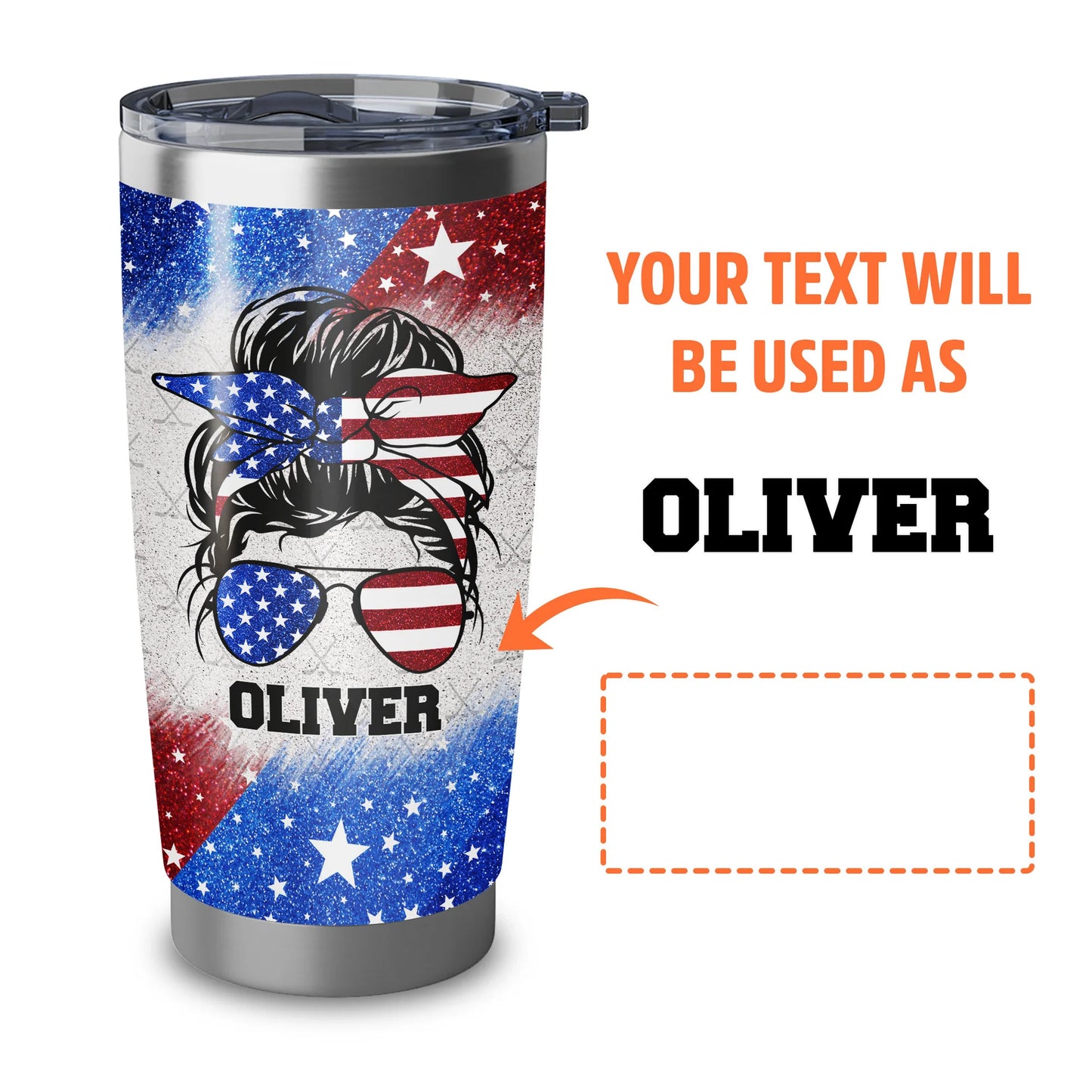 Best Personalized Mother's Day Gifts Tumbler - Custom Gift For Mother's Day, Presents for Mom - Hockey Mom American Flag Tumbler