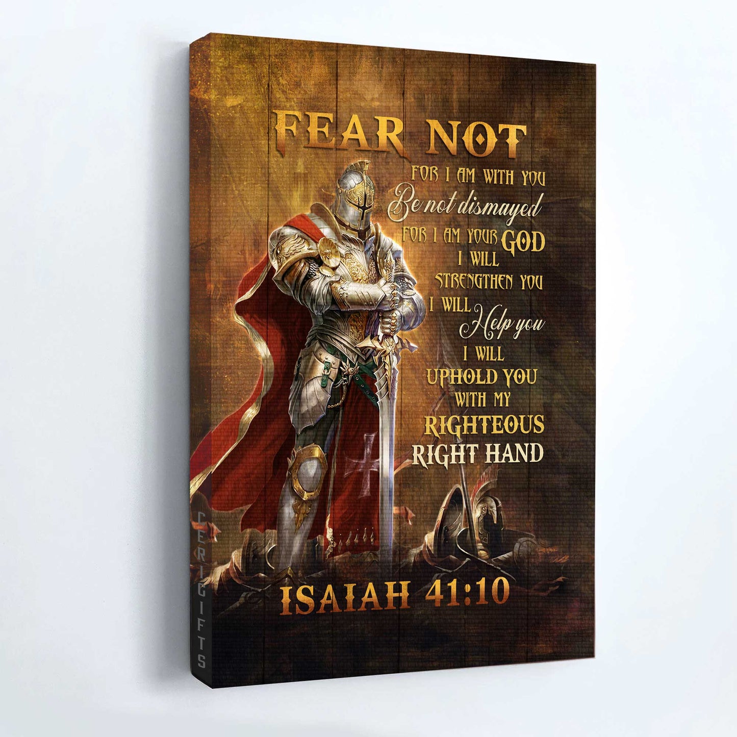 Jesus Portrait Canvas - Amazing warrior drawing, Jesus symbol Portrait Canvas - Gift For Christian - Fear not for I am with you