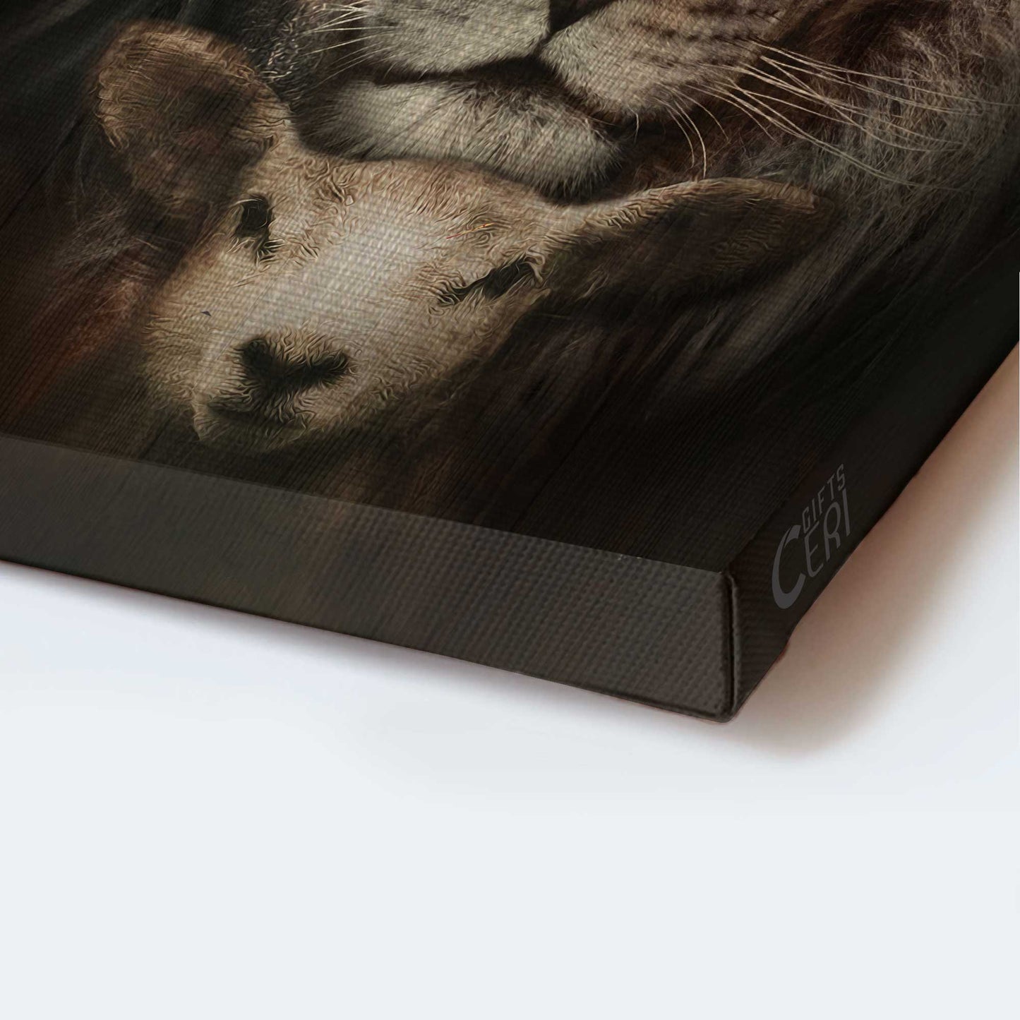 Jesus painting, Jesus Portrait Canvas- The lion of Judah, Lamb of God, The perfect combination- Gift for Christian - Portrait Canvas Prints, Wall Art