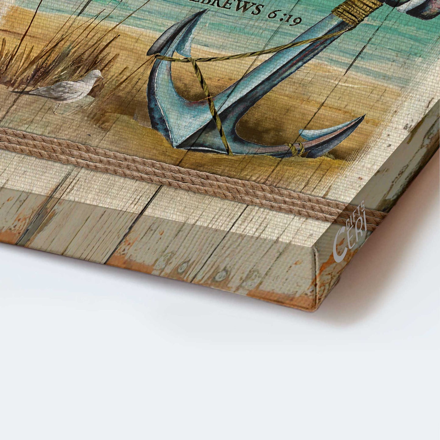 Jesus Portrait Canvas - Anchor and the sea Portrait Canvas - Gift For Christian - Jesus is the anchor of my soul