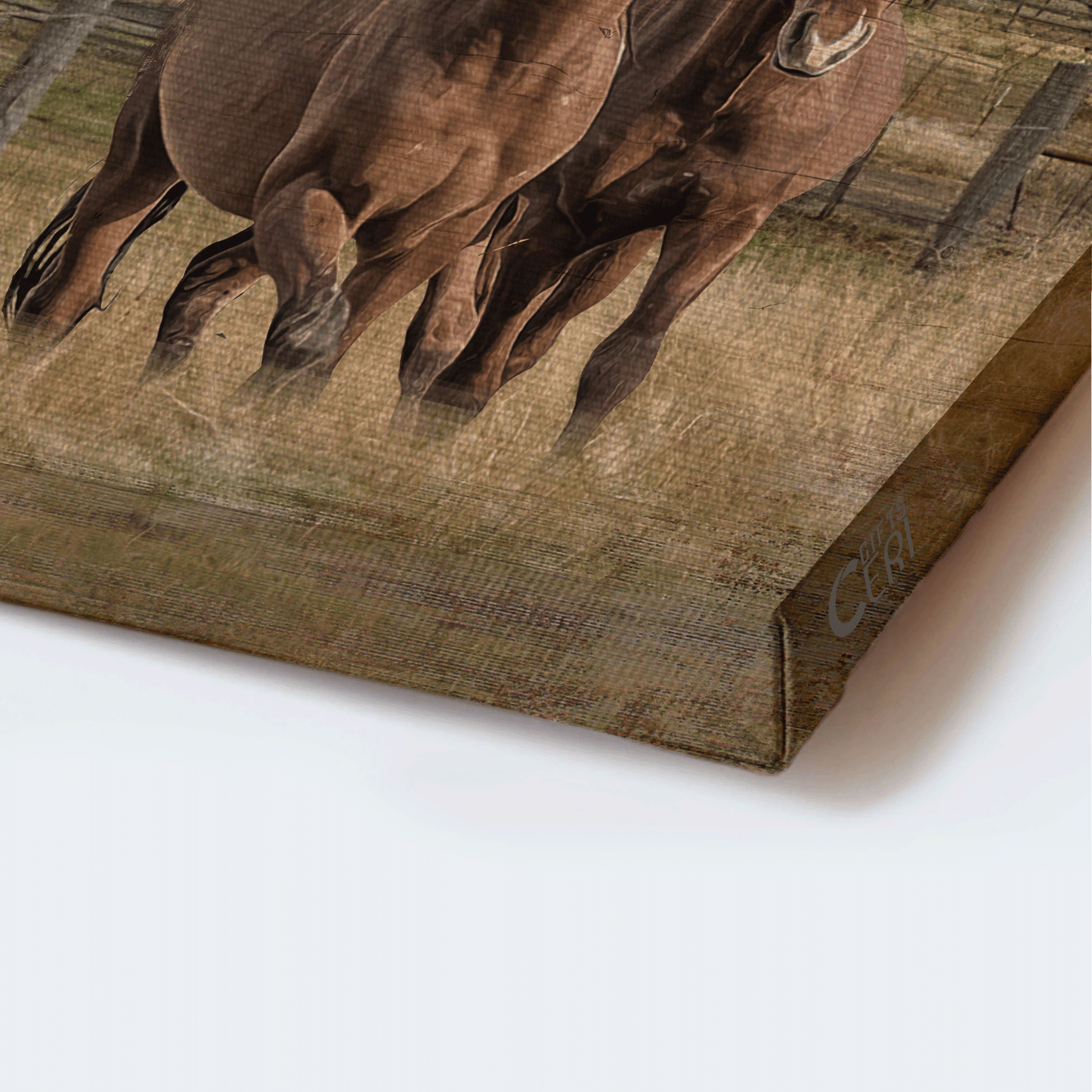 Couple Portrait Canvas - Running horse, Meadow land, Yellow sunset Canvas - Gift for couple, lover, Valentine's day - Life is better when we're together Portrait Canvas