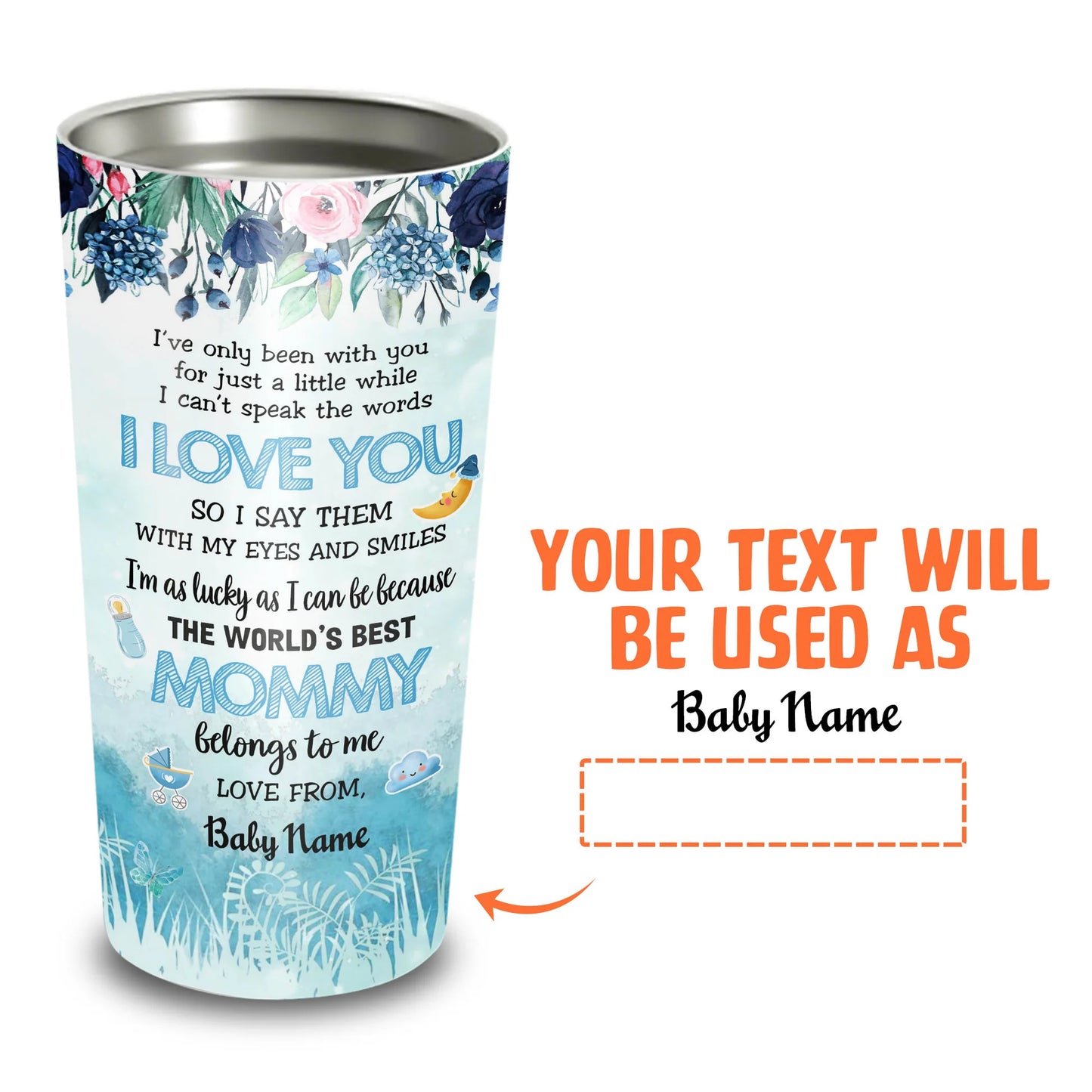 Personalized Mother's Day Gift Tumbler - Custom Gift For Mother's Day, Presents for Mom-Happy 1st Mother's Day You Are Doing A Great Job Mommy Tumbler