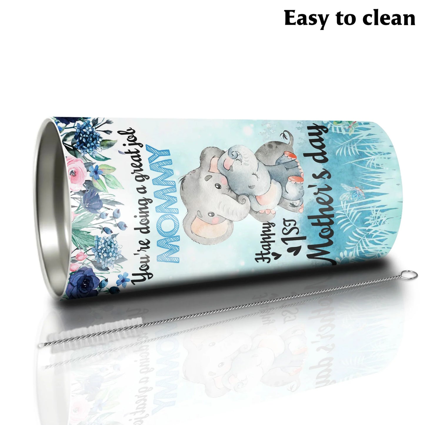 Personalized Mother's Day Gift Tumbler - Custom Gift For Mother's Day, Presents for Mom-Happy 1st Mother's Day You Are Doing A Great Job Mommy Tumbler