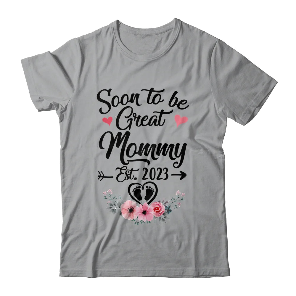 Mother's Day First Time Mommy Shirt - Soon To Be Mommy 2023 Personalized Shirt - Custom Name And Year Shirt For Gigi, Nana, Mimi