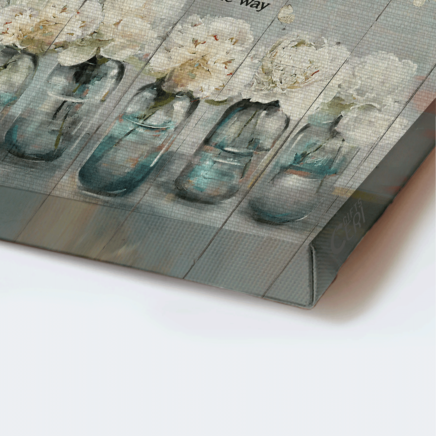 Couple Portrait Canvas - White Flower Vase, Crystal Vase, Pretty Butterfly Canvas - Memorial Gift For Couple, Spouse, Lover, Family - I Never Left You