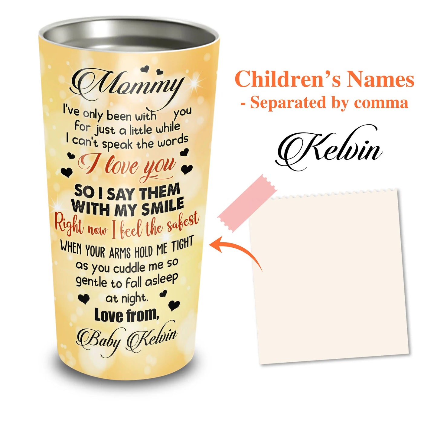 Personalized Mother's Day Gift Tumbler - Custom Gift For Mother's Day - Happy 1st Mother's Day You're Doing A Great Job Mommy Bear Tumbler