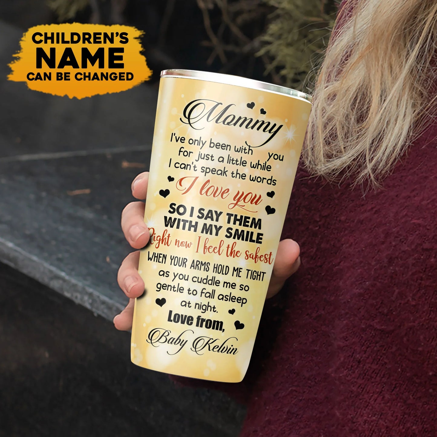 Personalized Mother's Day Gift Tumbler - Custom Gift For Mother's Day - Happy 1st Mother's Day You're Doing A Great Job Mommy Bear Tumbler