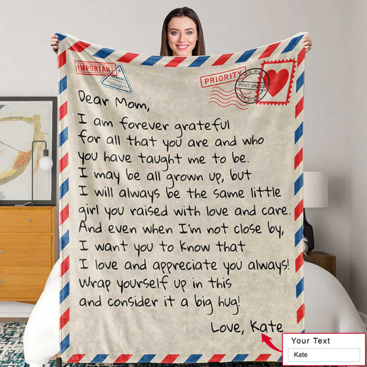 Gift For Mom Personalized Blanket - Custom Name, To My Mom, Giant Love Letter Blanket - Gift For Mother's Day, Presents For Mom From Son Daughter