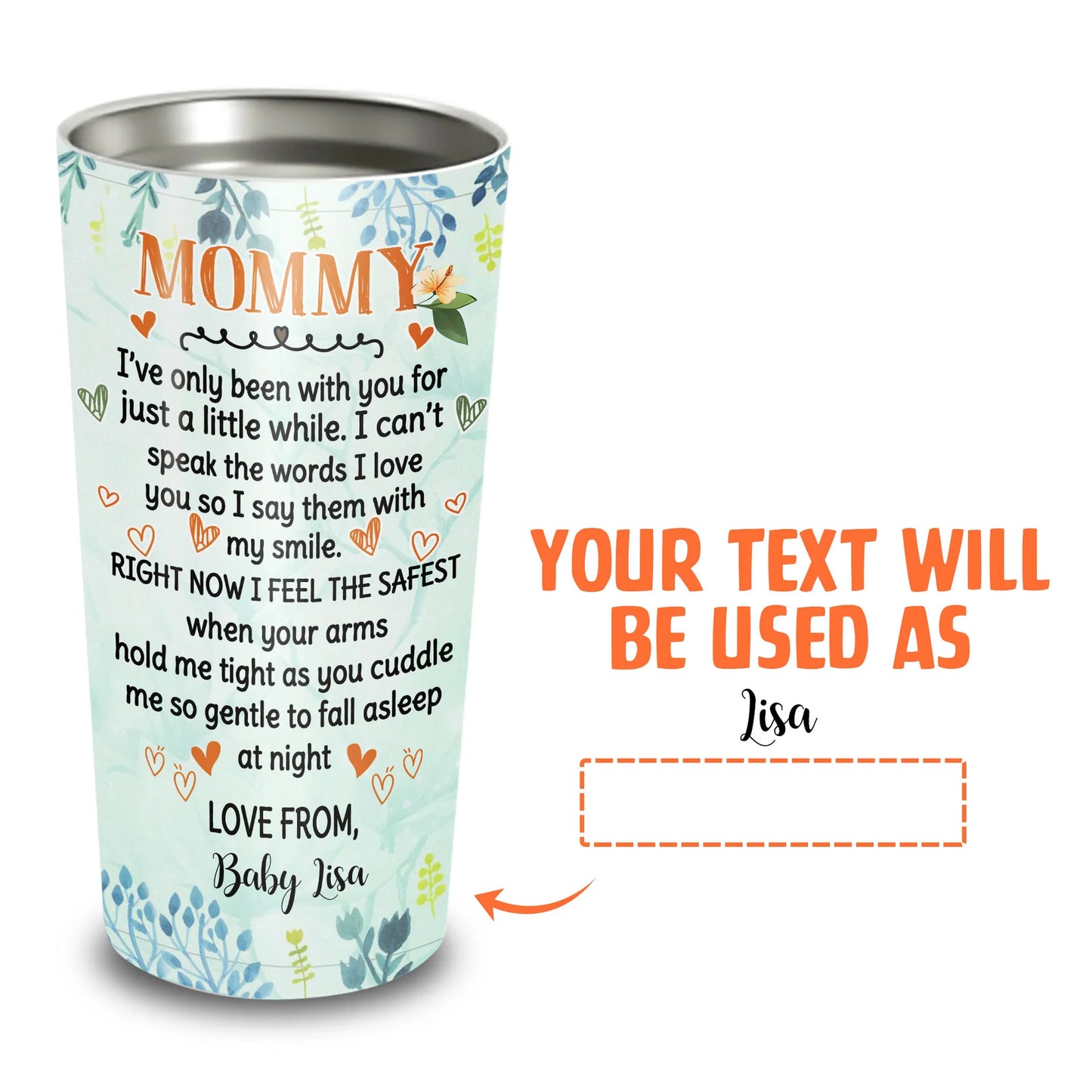 Personalized Mother's Day Gift Tumbler - Custom Gift For Mother's Day - Happy 1st Mother's Day You're Doing A Great Job Mommy Sloth Tumbler