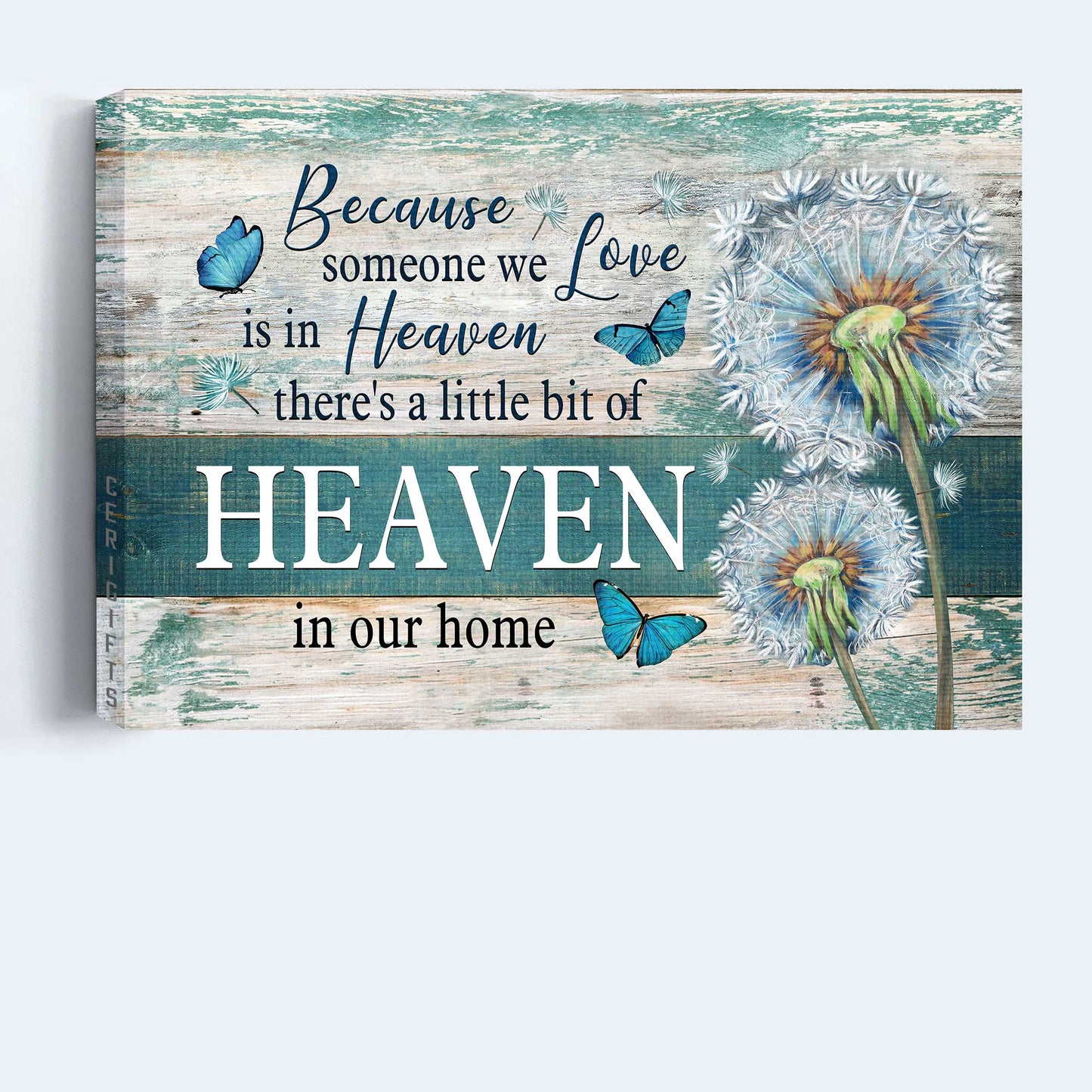 Jesus Landscape Canvas - Dandelion, Butterfly Canvas - Gift for Christian - Because someone we love is in heaven