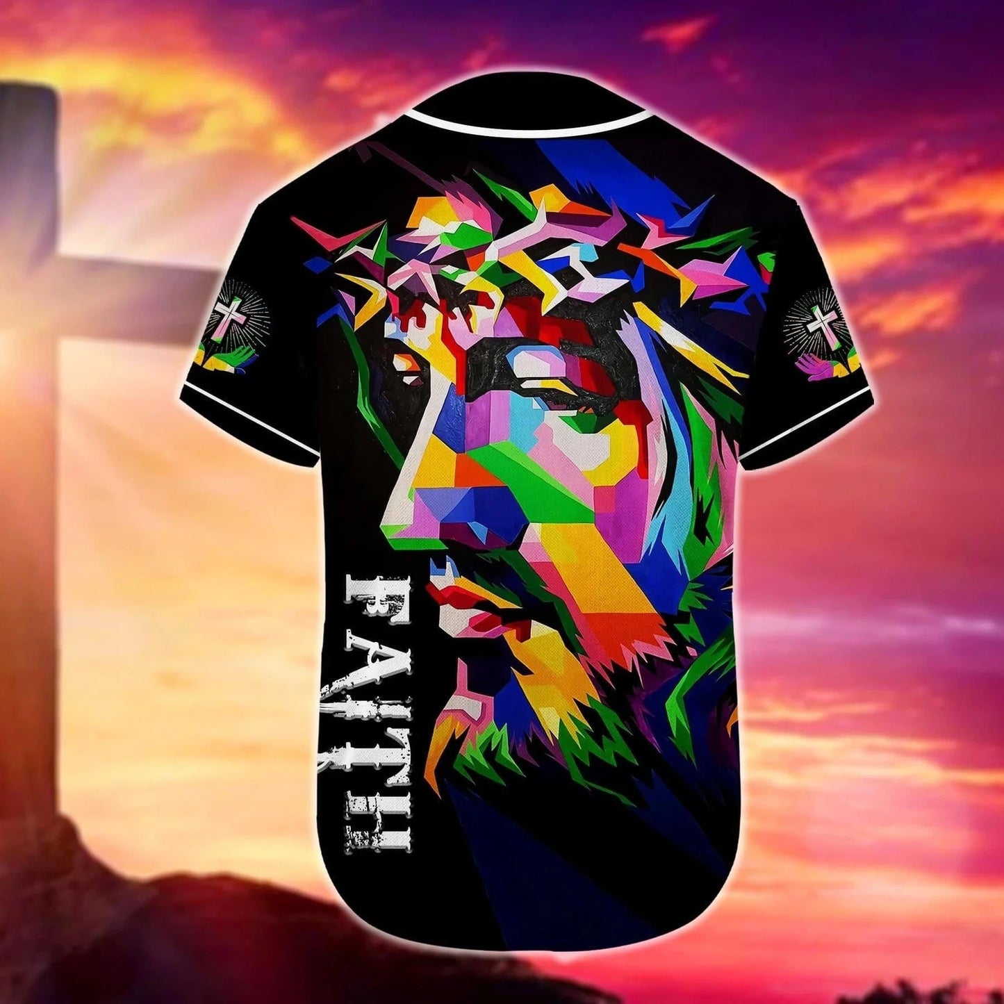 Personalized Jesus Baseball Jersey - Jesus Faith Baseball Jersey - Gift For Christians - Because Of Him Heaven Knows My Name Custom Baseball Jersey