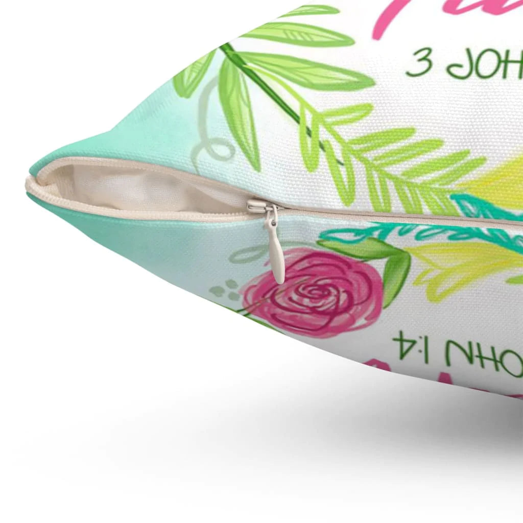 Bible Verse Pillow - Jesus Pillow - Gift For Christian Pillow - 3 John 1:4 my children are walking in the truth Pillow