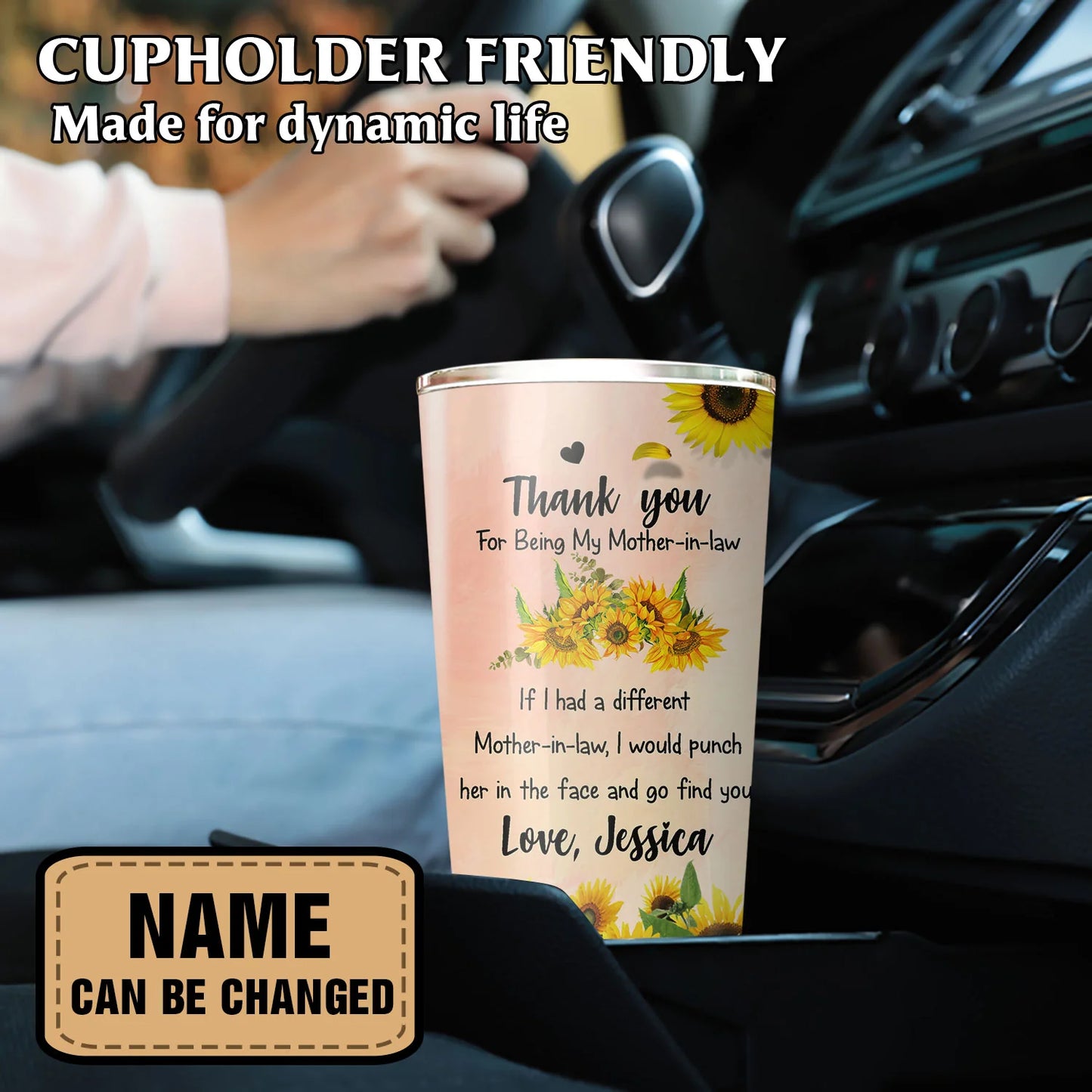 Personalized Mother's Day Gift Tumbler - Custom Gift For Mother's Day, Presents for Mom, Mother-In-Law - Best Mother In Law Ever Thank You Tumbler