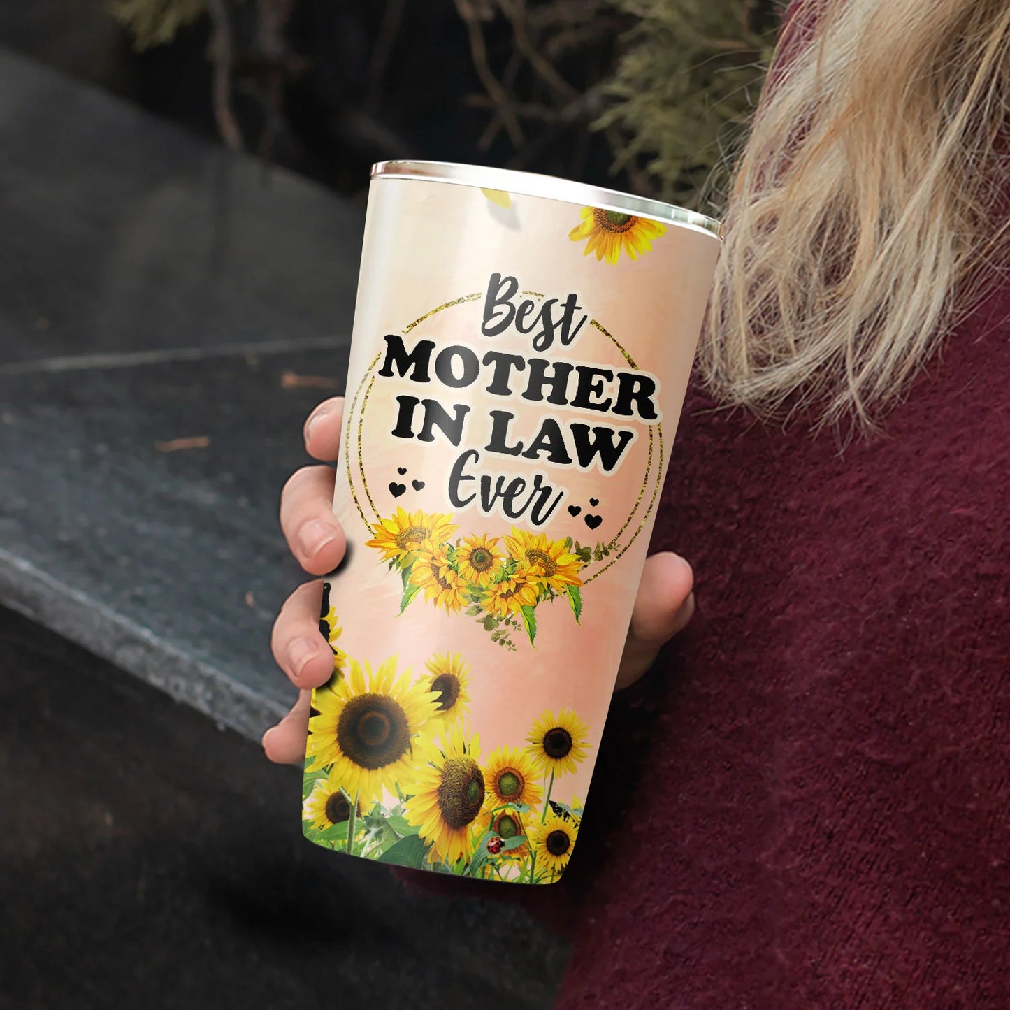 Personalized Mother's Day Gift Tumbler - Custom Gift For Mother's Day, Presents for Mom, Mother-In-Law - Best Mother In Law Ever Thank You Tumbler