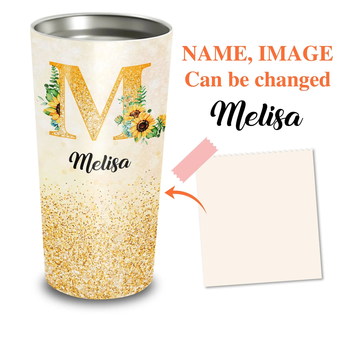 Personalized Mother's Day Gift Tumbler - Custom Gift For Mother's Day, Presents for Mom, Mother-In-Law - Sunflower, Best Mother In Law Ever Tumbler