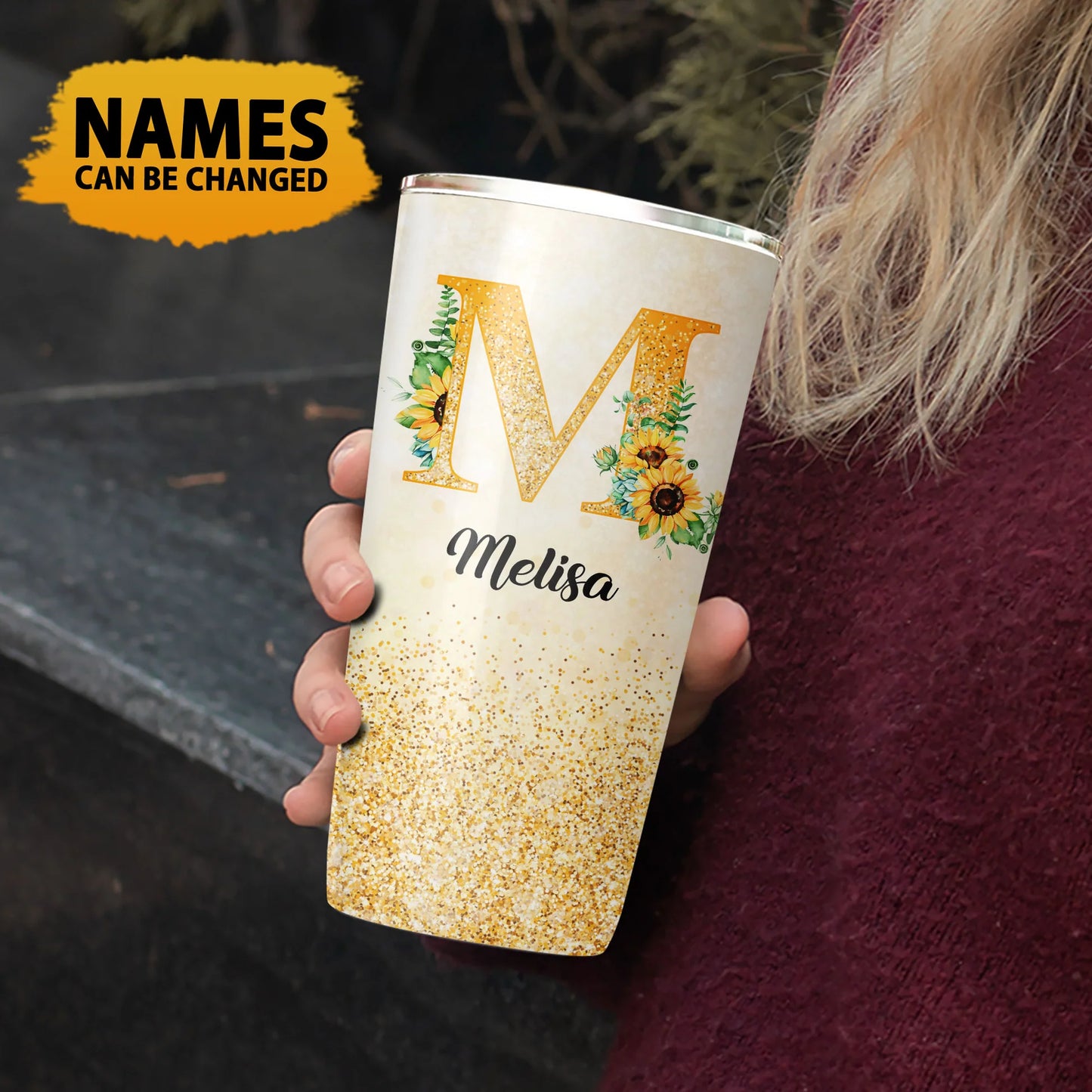 Personalized Mother's Day Gift Tumbler - Custom Gift For Mother's Day, Presents for Mom, Mother-In-Law - Sunflower, Best Mother In Law Ever Tumbler