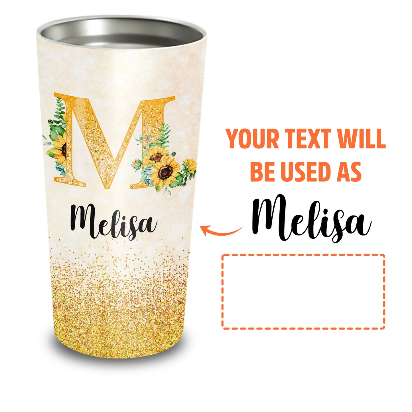 Personalized Mother's Day Gift Tumbler - Custom Gift For Mother's Day, Presents for Mom - Sunflower, Best Auntie Ever Tumbler