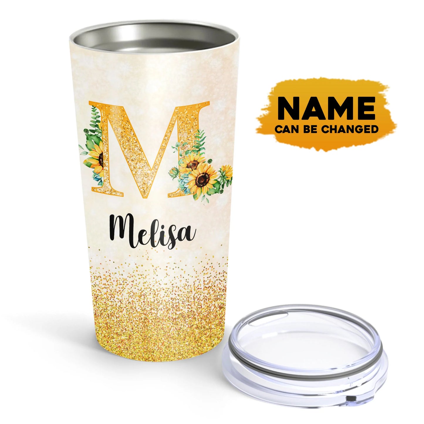 Personalized Mother's Day Gift Tumbler - Custom Gift For Mother's Day, Presents for Mom - Sunflower, Best Auntie Ever Tumbler