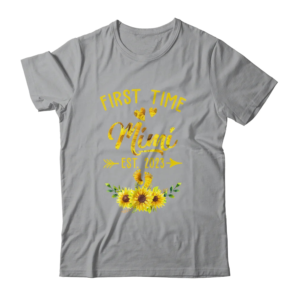 First Time Mimi Mom Mother's Day T-shirt, Mimi Sunflower Personalized Shirt - Perfect Gift For Gigi, Nana, Mama
