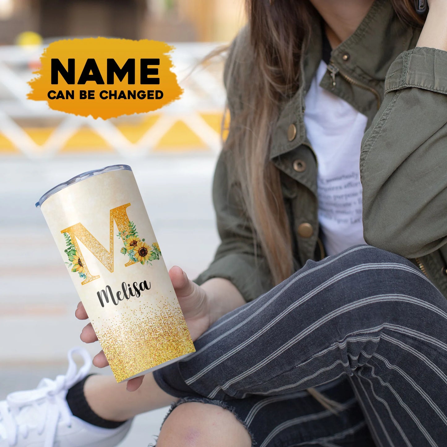 Personalized Mother's Day Gift Tumbler - Custom Gift For Mother's Day, Presents for Mom - Sunflower, Best Auntie Ever Tumbler