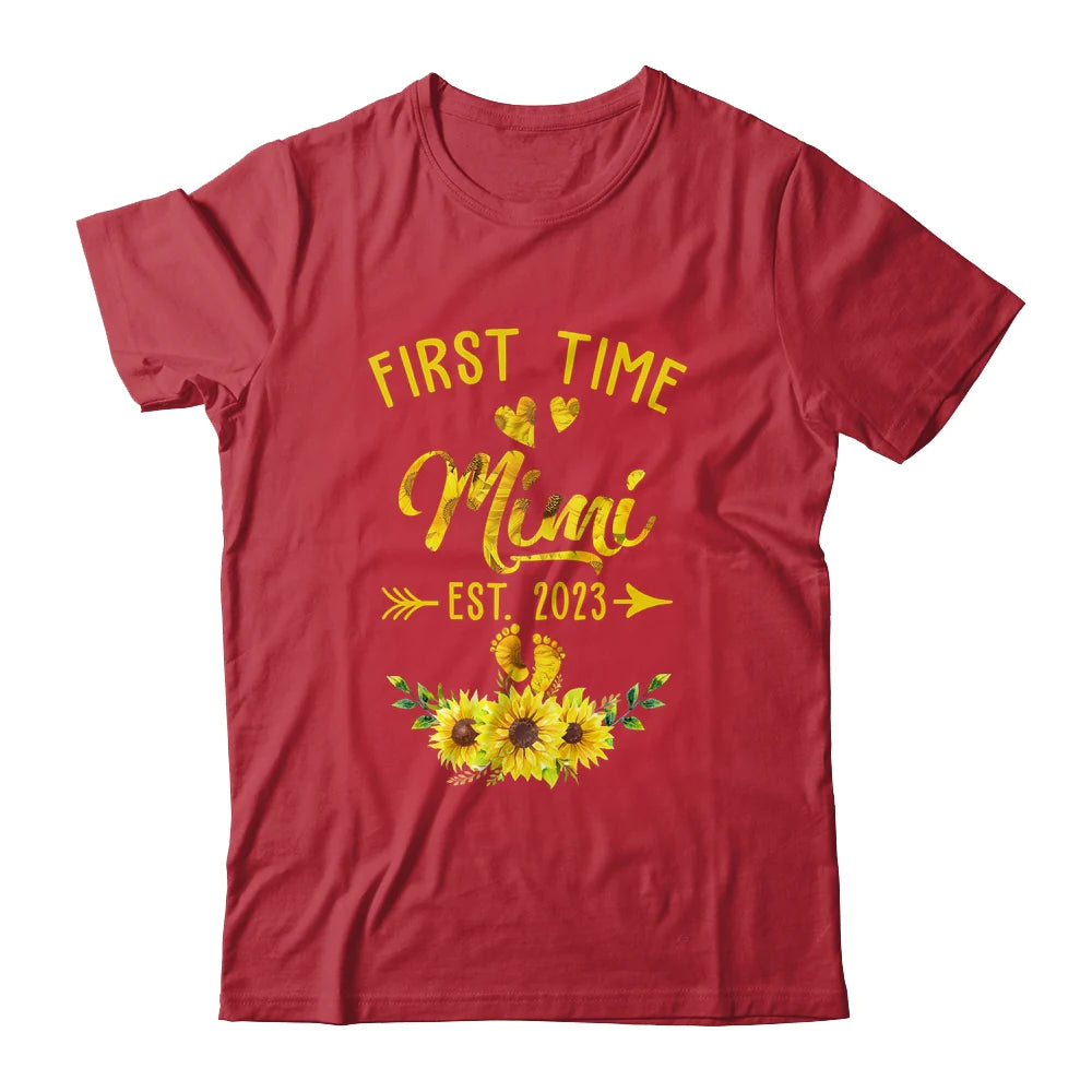First Time Mimi Mom Mother's Day T-shirt, Mimi Sunflower Personalized Shirt - Perfect Gift For Gigi, Nana, Mama