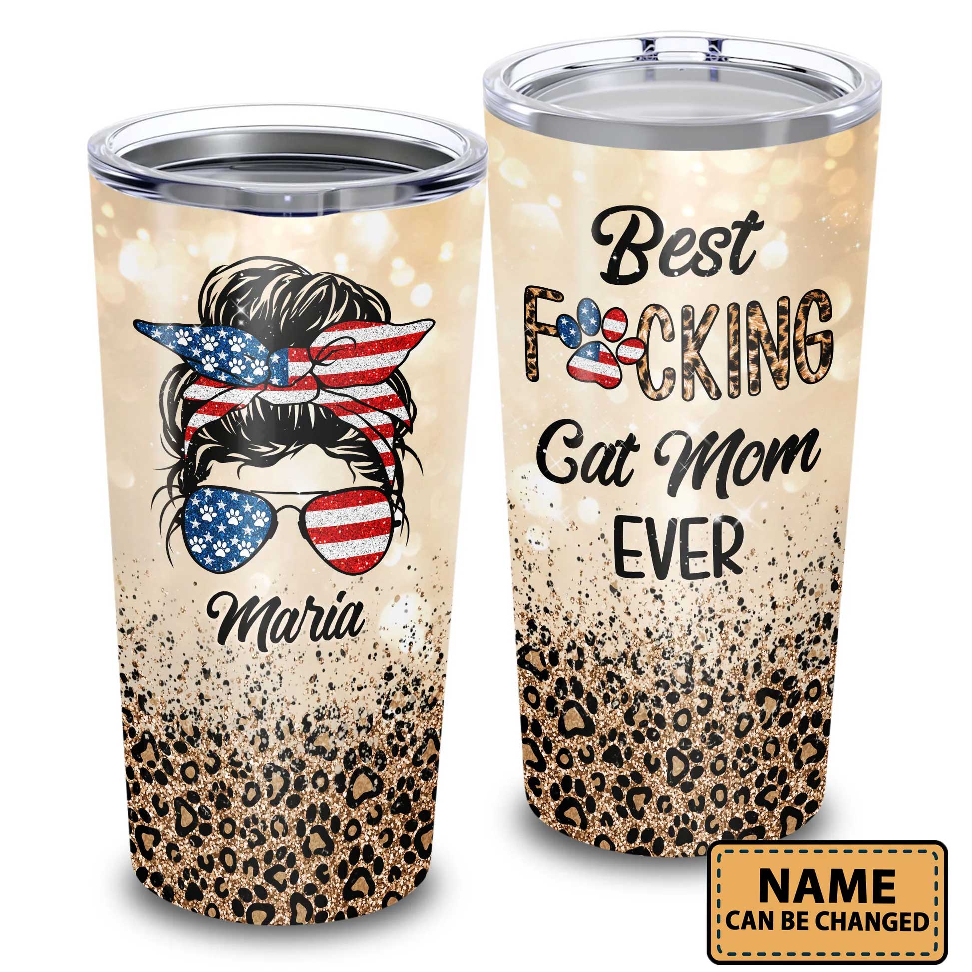 Personalized Mother's Day Gift Tumbler - Custom Gift For Mother's Day, Presents for Mom - Best Fucking Cat Mom Ever Tumbler
