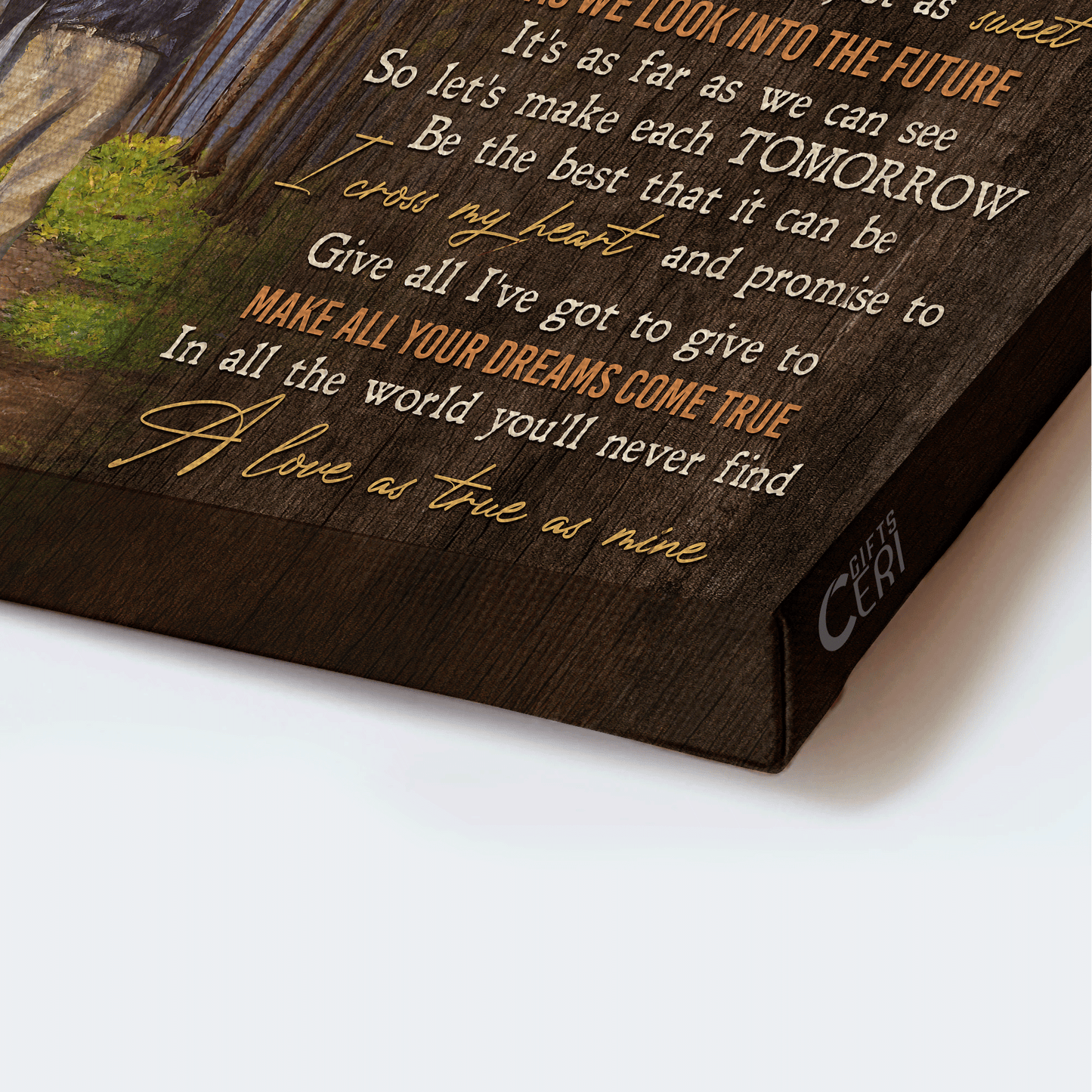 Couple Landscape Canvas - Autumn forest, Couple drawing Landscape Canvas - Gift For Couple, Spouse, Lover - You will always be the miracle