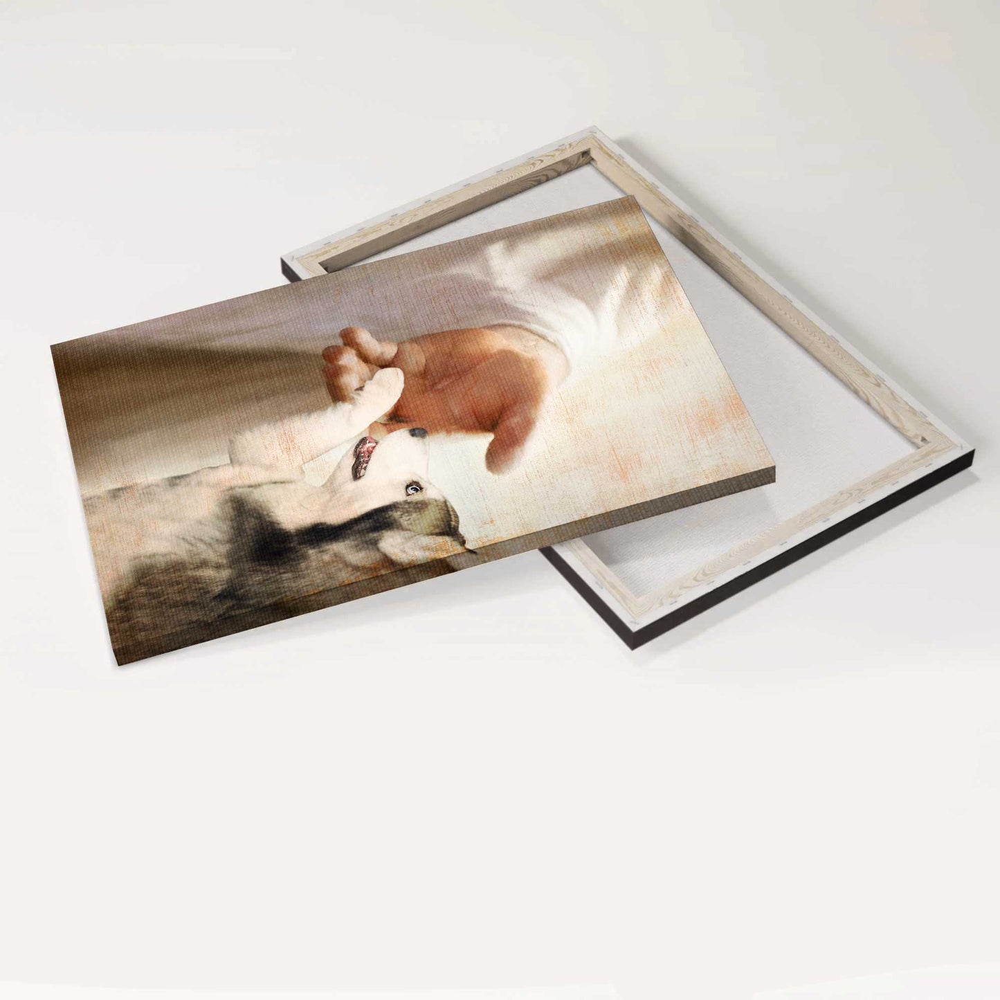 Jesus Portrait Canvas- Siberian Husky, Take my hand Jesus- Gift for Christian, Dog lover - Dog Portrait Canvas Prints, Wall Art
