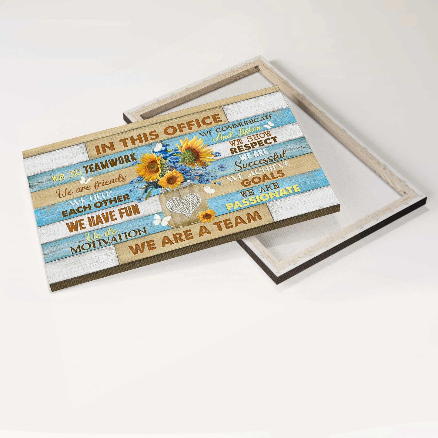 Office Landscape Canvas - Sunflower Painting Canvas - Gifts For Coworkers - In This Office, We Are A Team Canvas