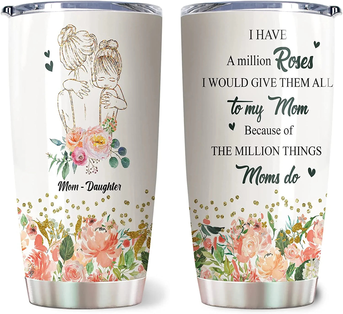 Personalized Mother's Day Gift Tumbler - Custom Gift For Mother's Day, Presents for Mom - To My Mom, The Million Things Moms Do Tumbler