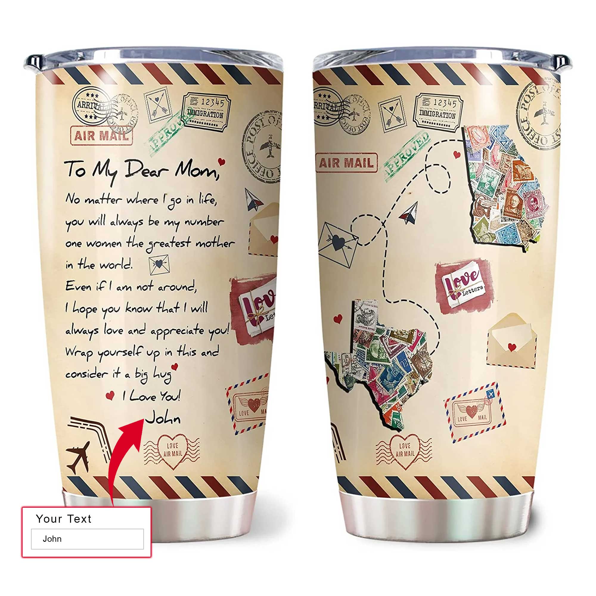 Personalized Mother's Day Gift Tumbler - Custom Gift For Mother's Day, Presents for Mom - To My Dear Mom, I Love You Tumbler