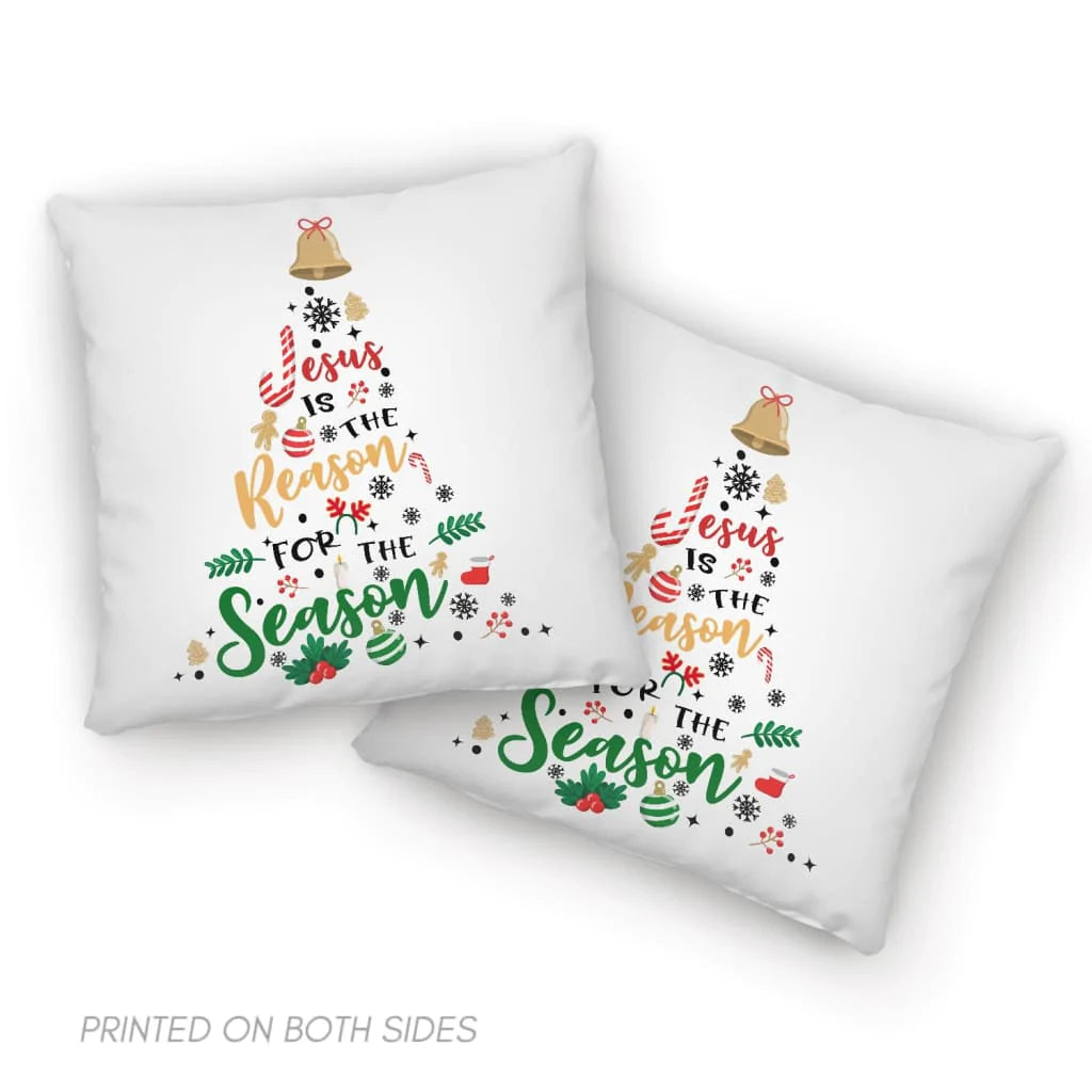 Jesus Pillow - Christian, Christmas Symbols Pillow - Gift For Christian - Jesus is the reason for the season Pillow