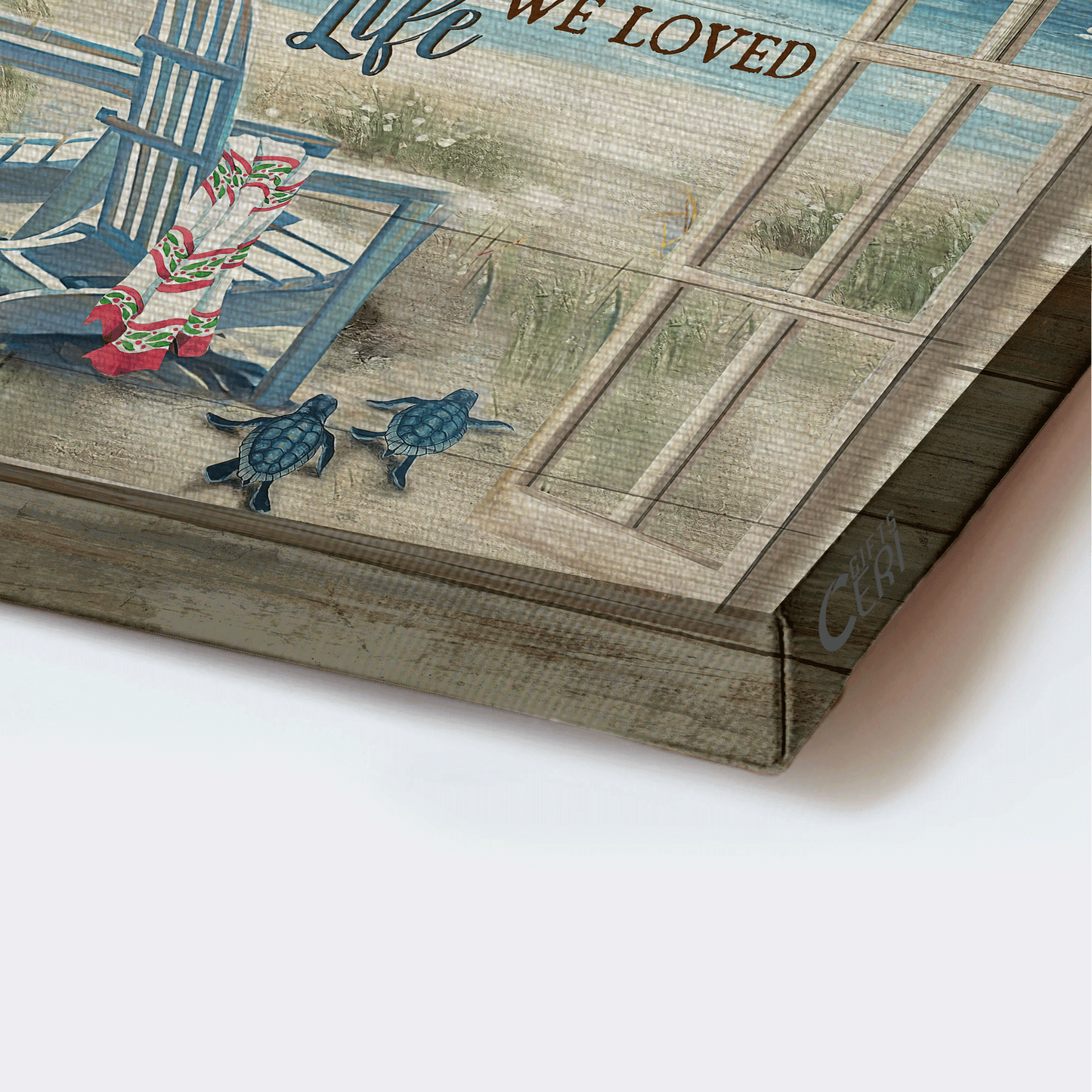 Couple Landscape Canvas - Window, Beach, Beach Chair Landscape Canvas - Gift For Couple, Spouse, Lover - And So Together We Built A Life We Loved